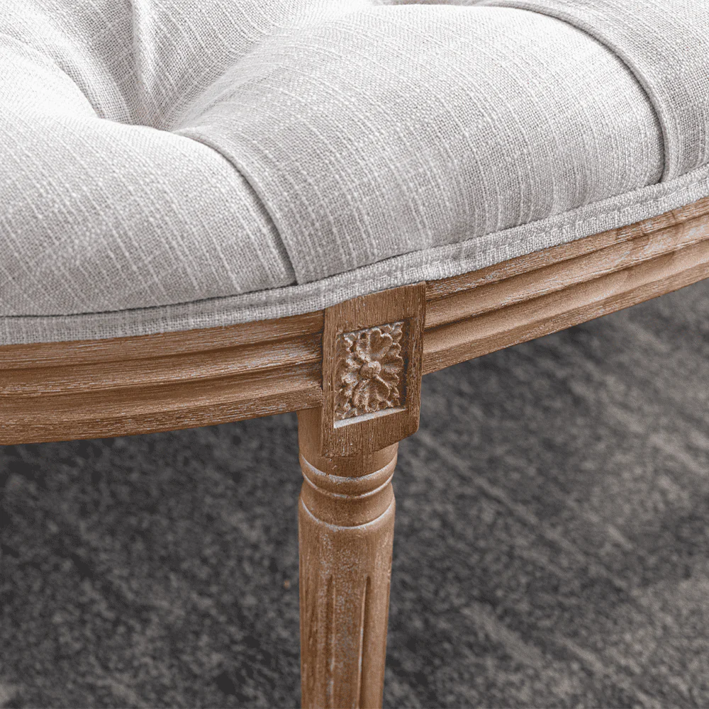 55" Mid Century Tufted Fabric Bench - 2162BH - Image 4