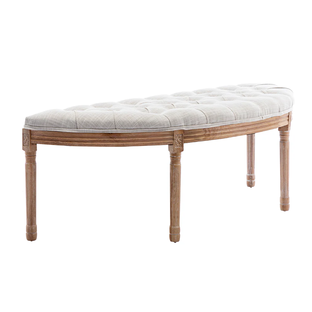 55" Mid Century Tufted Fabric Bench - 2162BH - Image 6