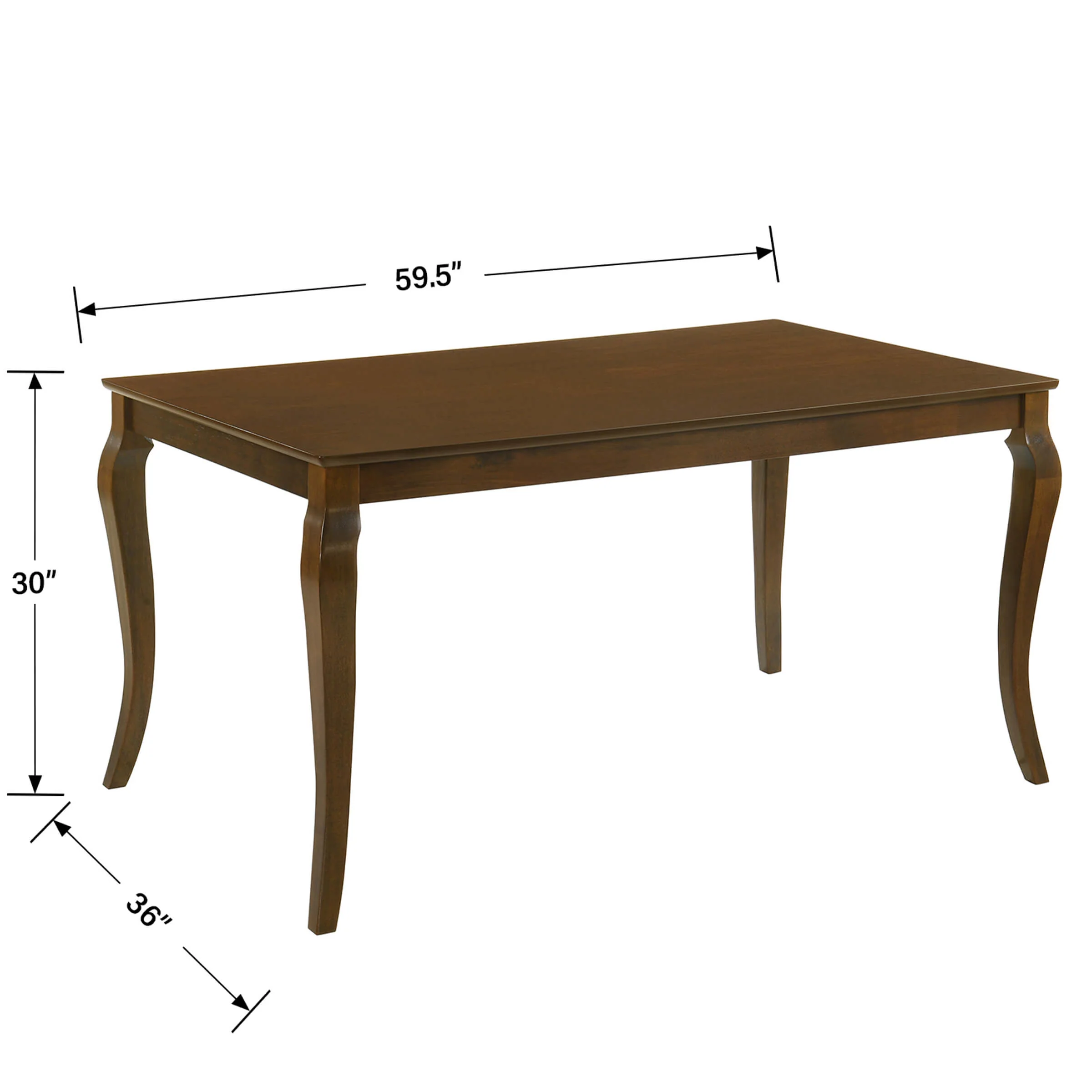 60"L Rustic Farmhouse Solid Wood Dining Table - 15908DT - Image 11