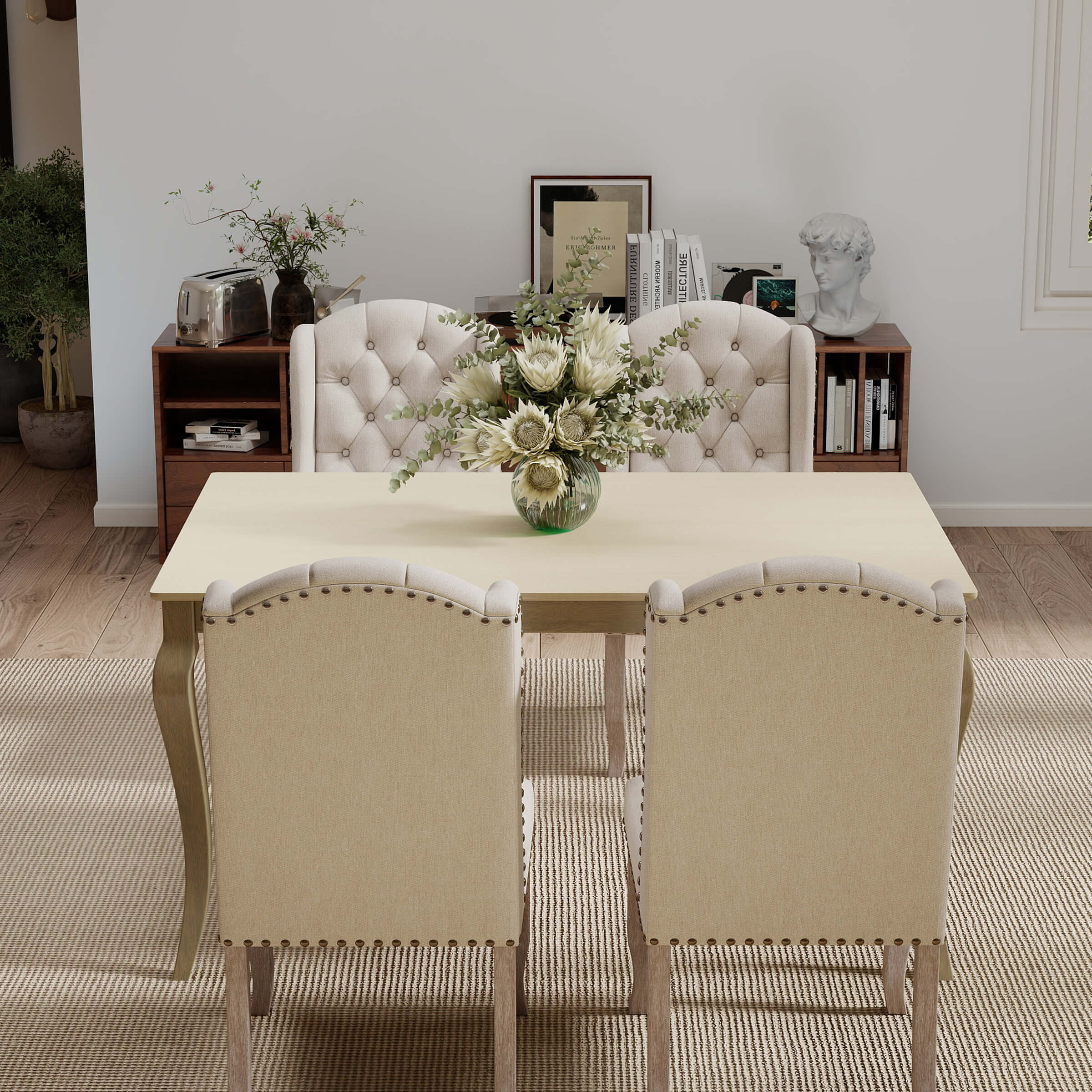 60"L Rustic Farmhouse Solid Wood Dining Table - 15908DT - Image 15