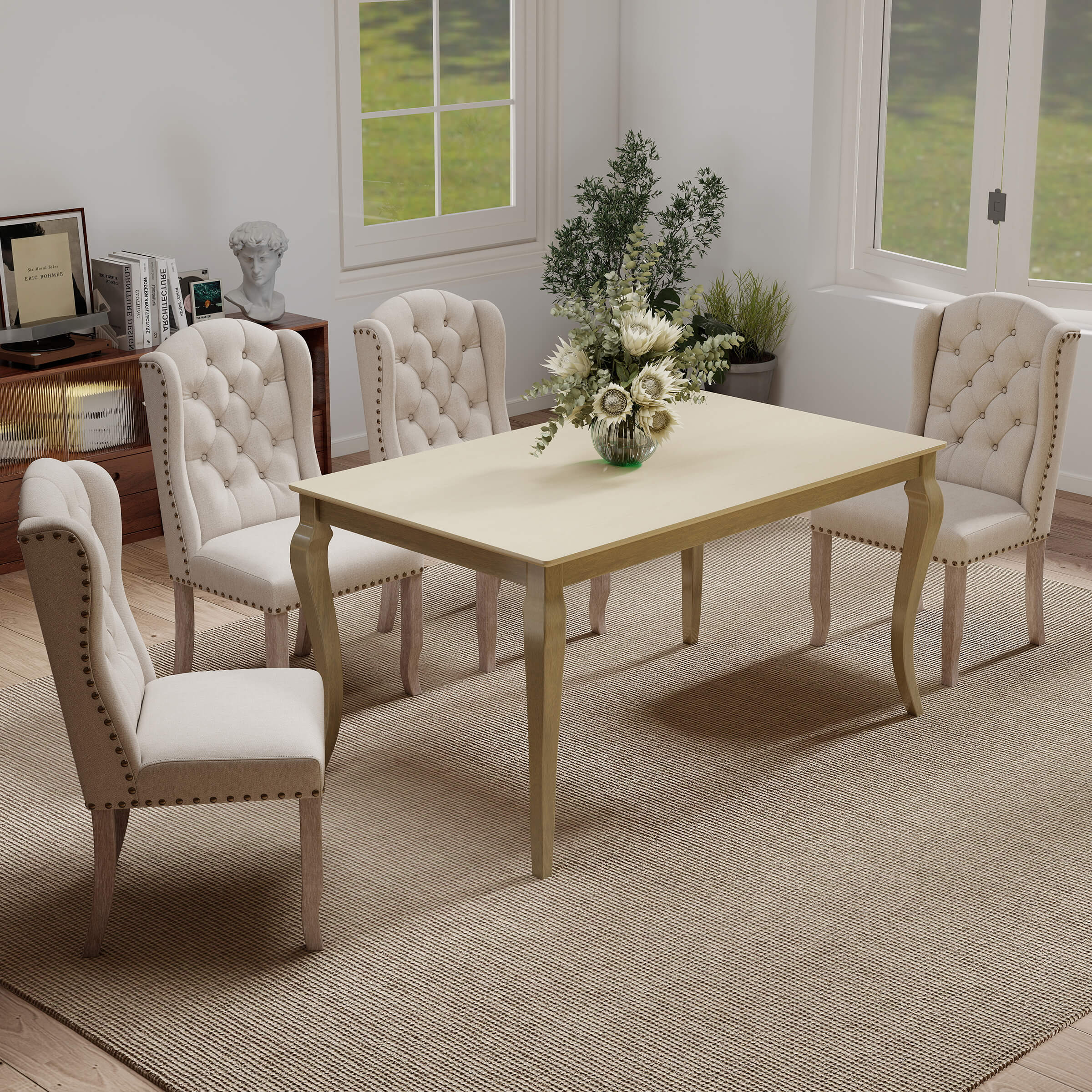 60"L Rustic Farmhouse Solid Wood Dining Table - 15908DT - Image 16