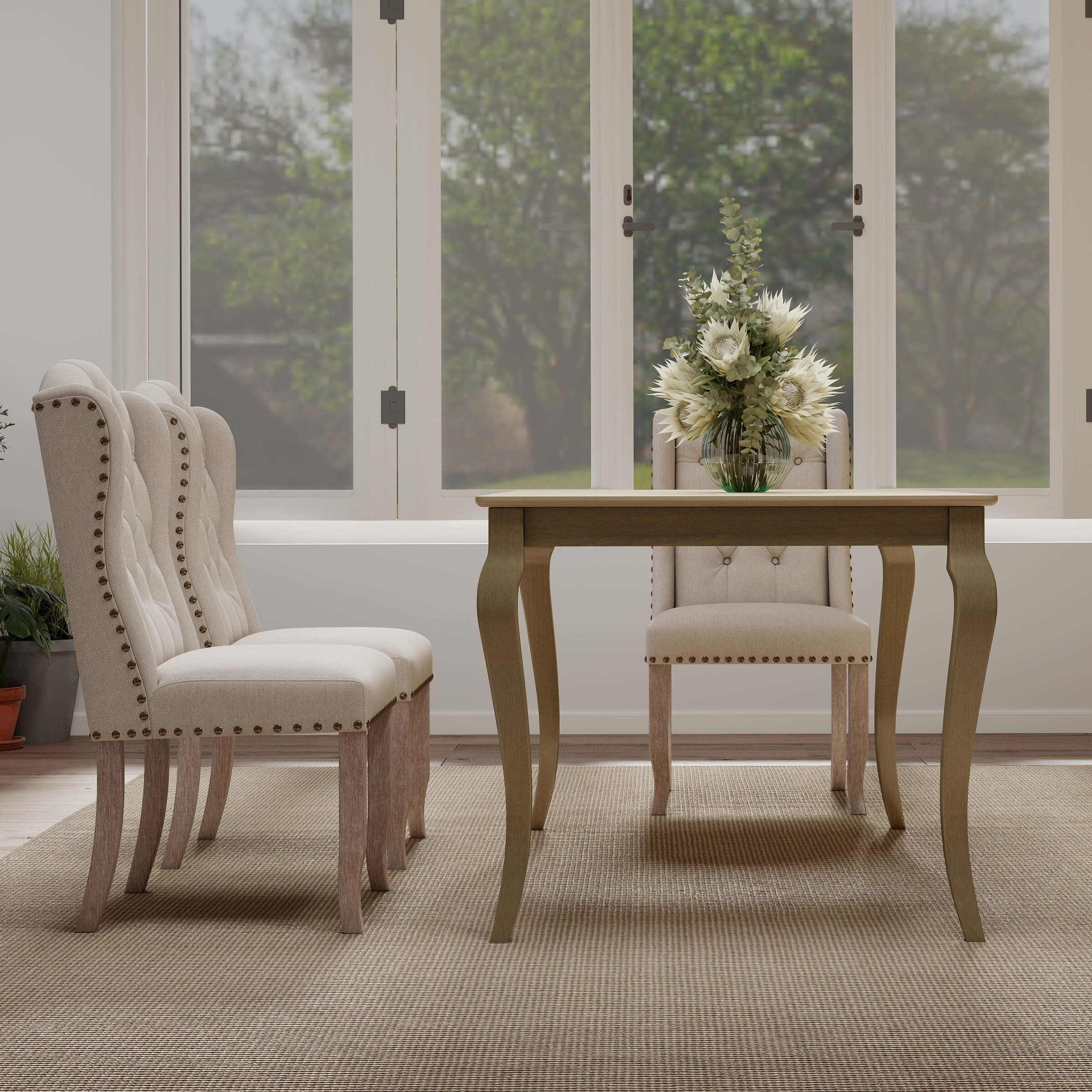 60"L Rustic Farmhouse Solid Wood Dining Table - 15908DT - Image 17