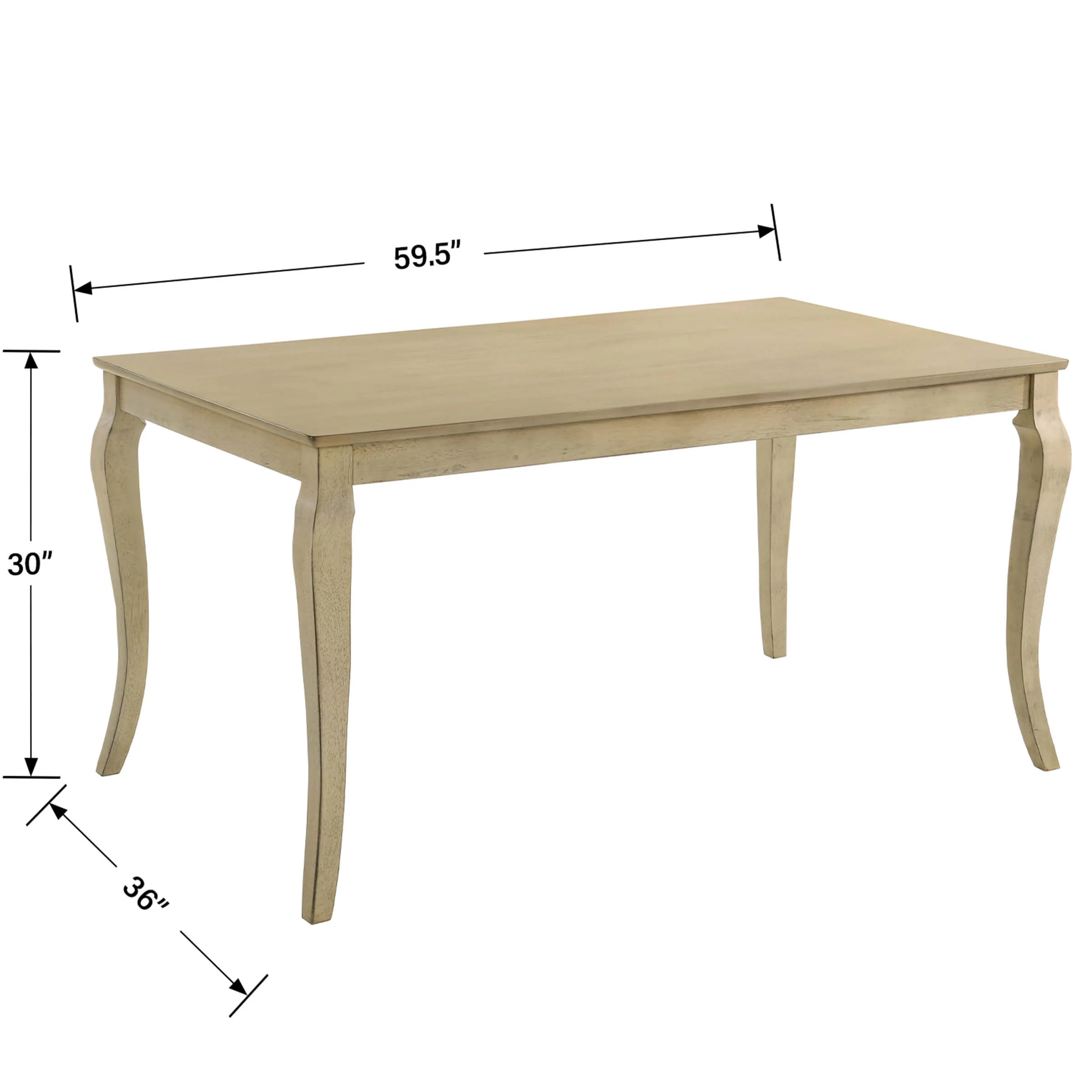 60"L Rustic Farmhouse Solid Wood Dining Table - 15908DT - Image 22