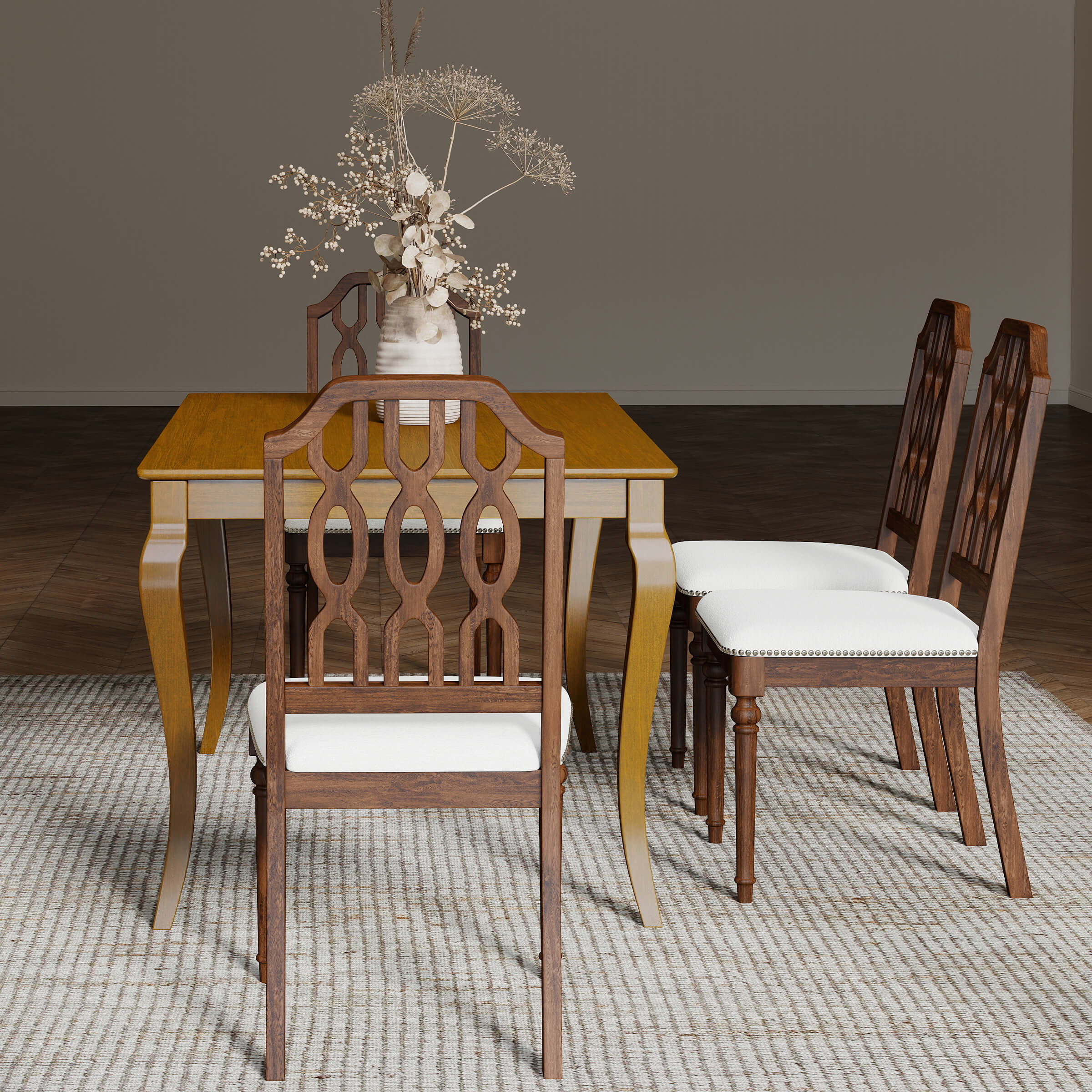 60"L Rustic Farmhouse Solid Wood Dining Table - 15908DT - Image 6