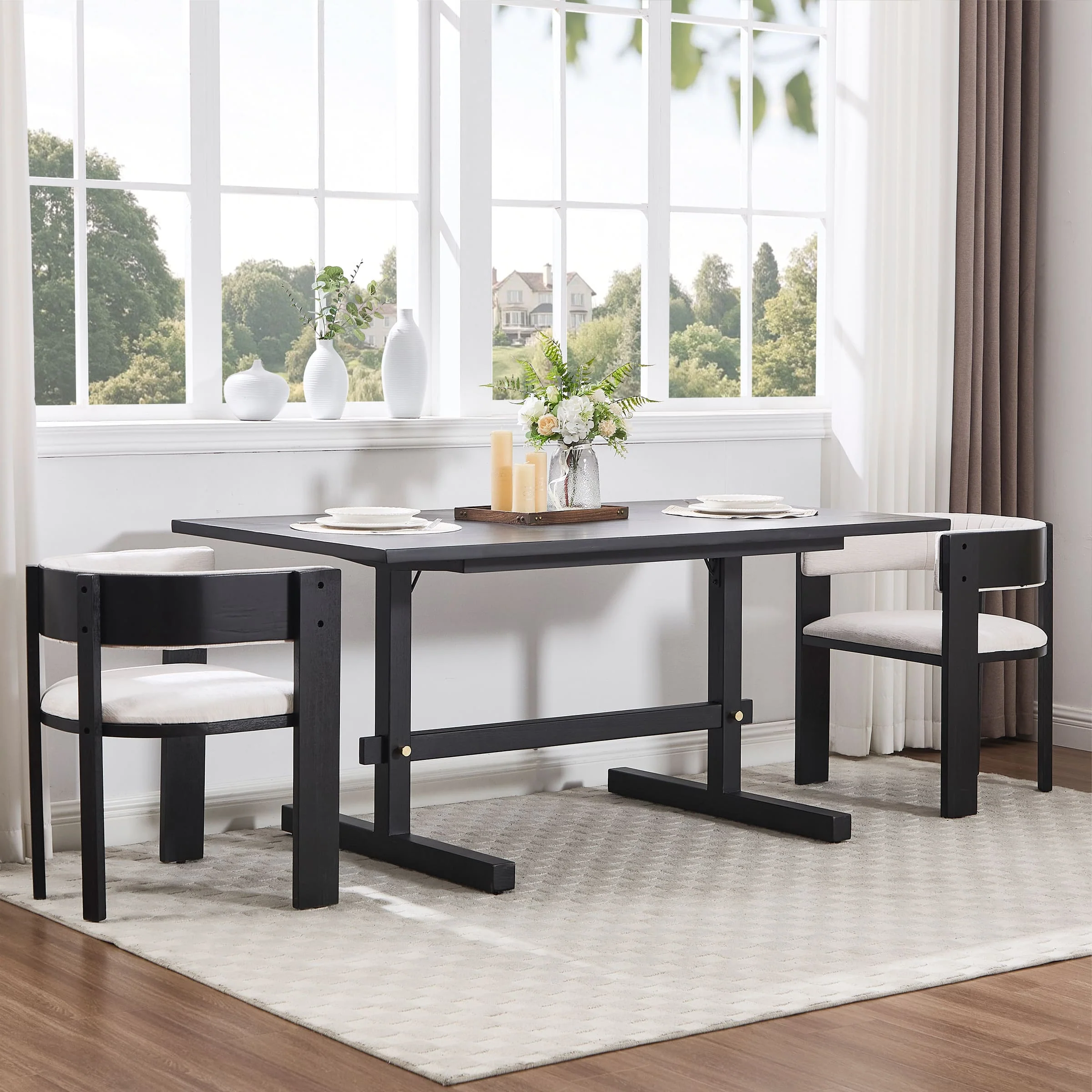 63"W Farmhouse Rectangular Wood Dining Table - 22837DT - Image 12