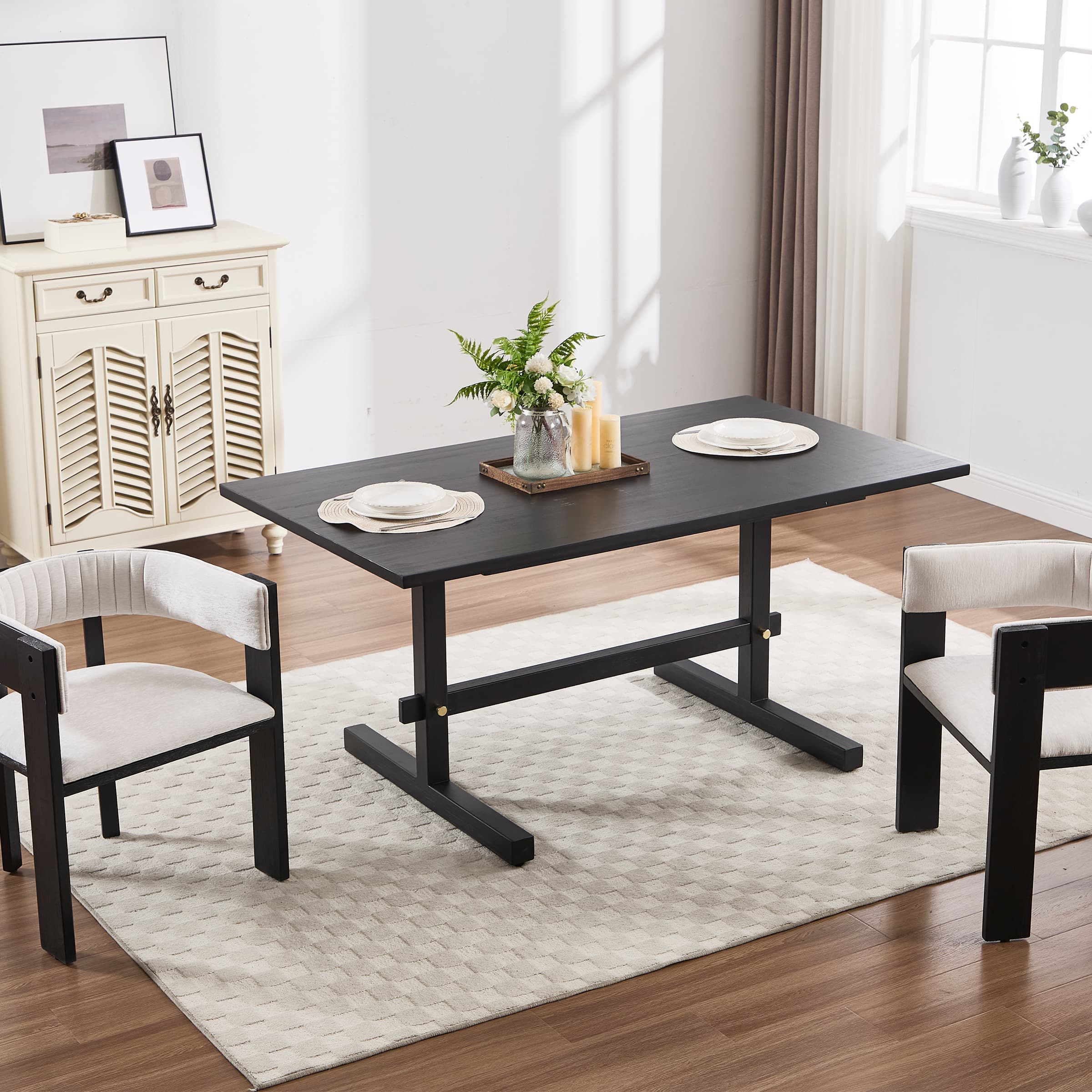 63"W Farmhouse Rectangular Wood Dining Table - 22837DT - Image 13