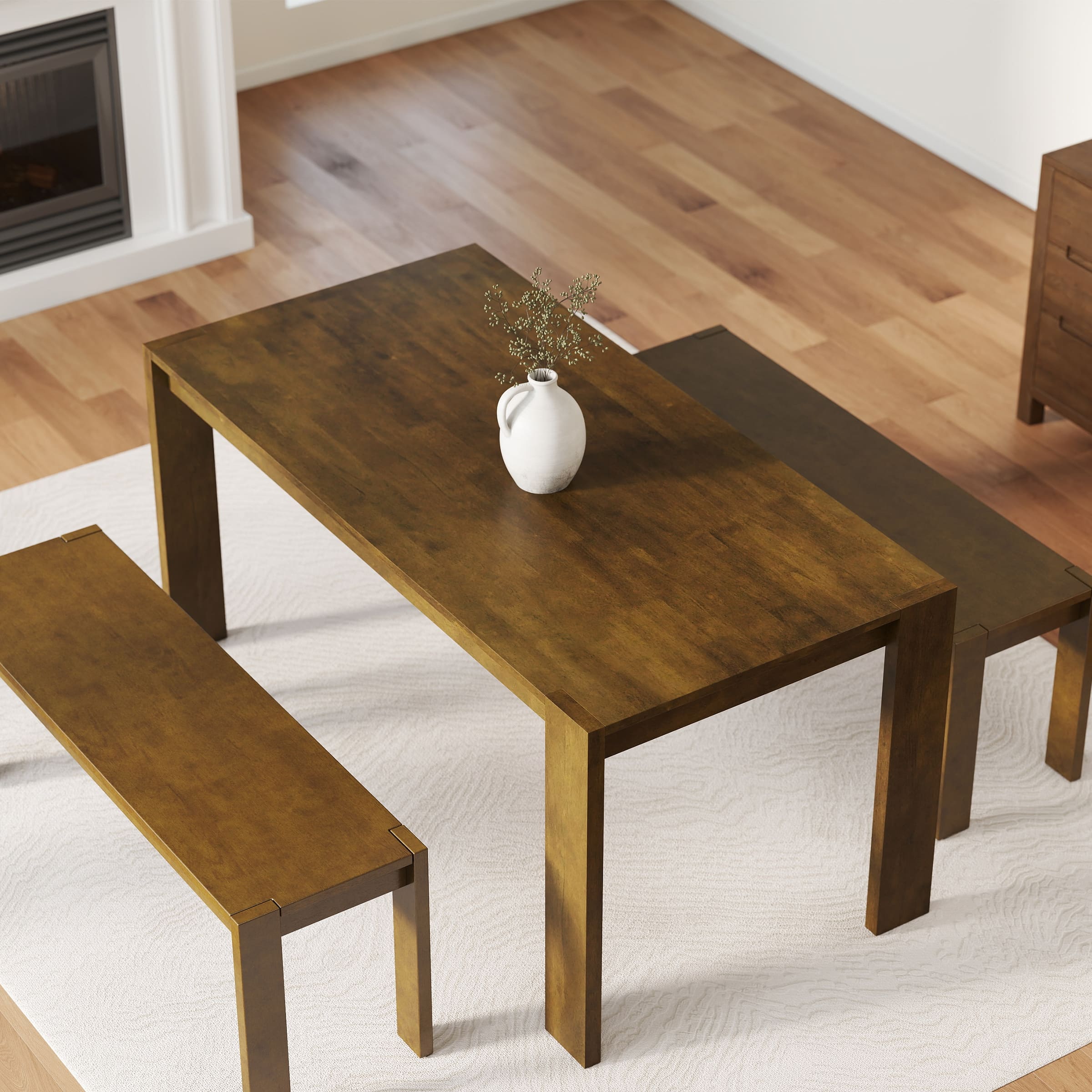 63" Large Kitchen Long Dining Table with Wood Legs - 0001DT - Image 14