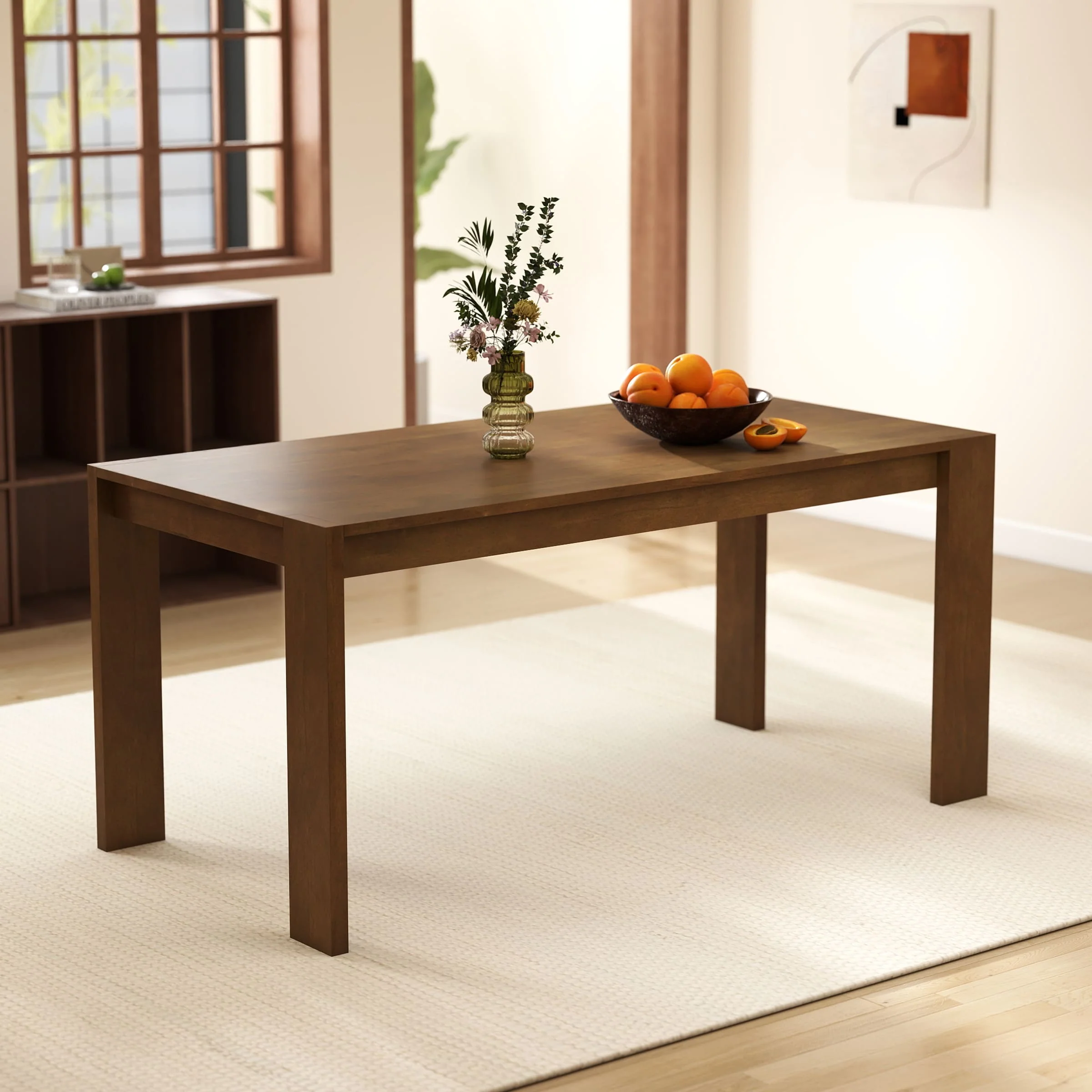 63" Large Kitchen Long Dining Table with Wood Legs - 0001DT - Image 7