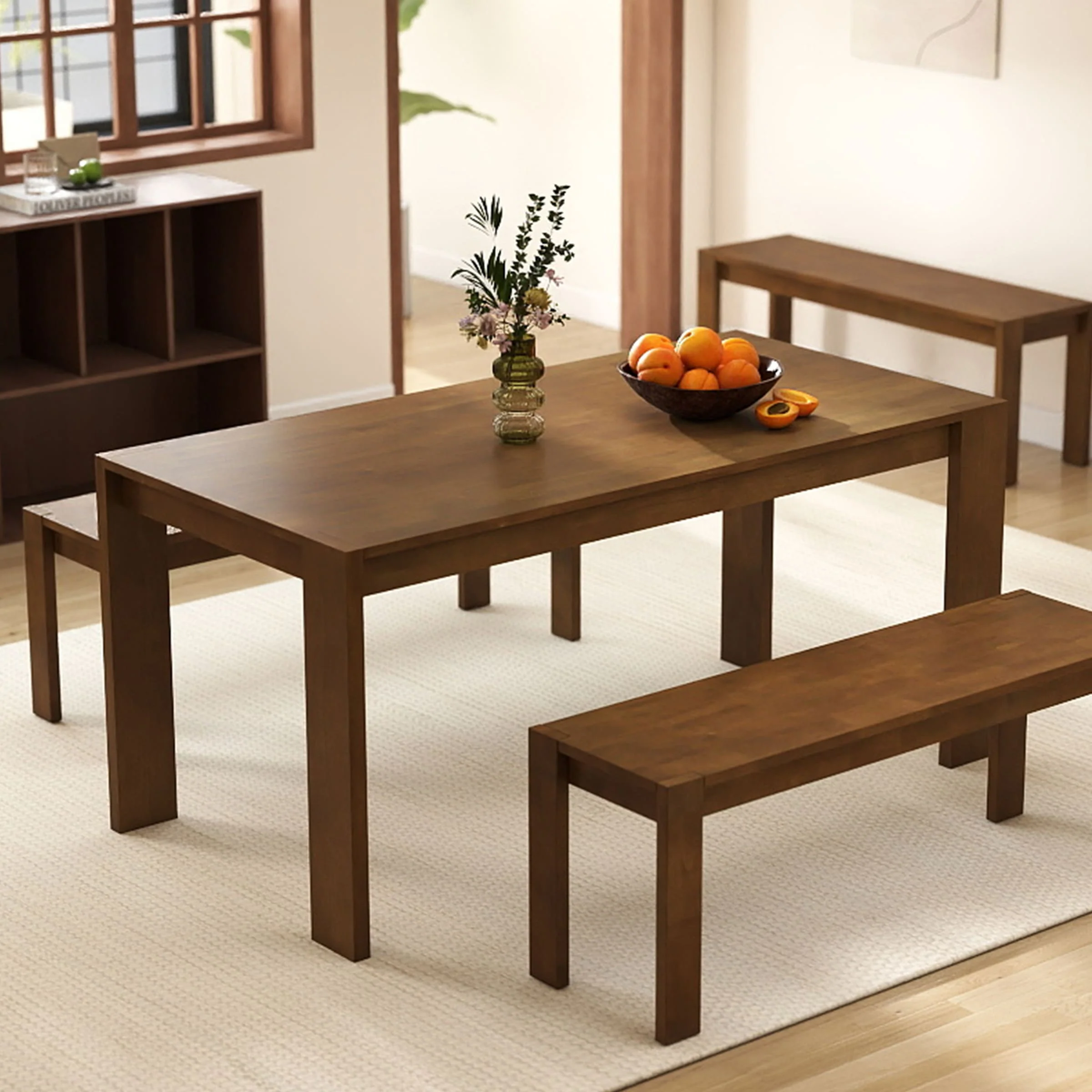 63" Large Kitchen Long Dining Table with Wood Legs - 0001DT - Image 8
