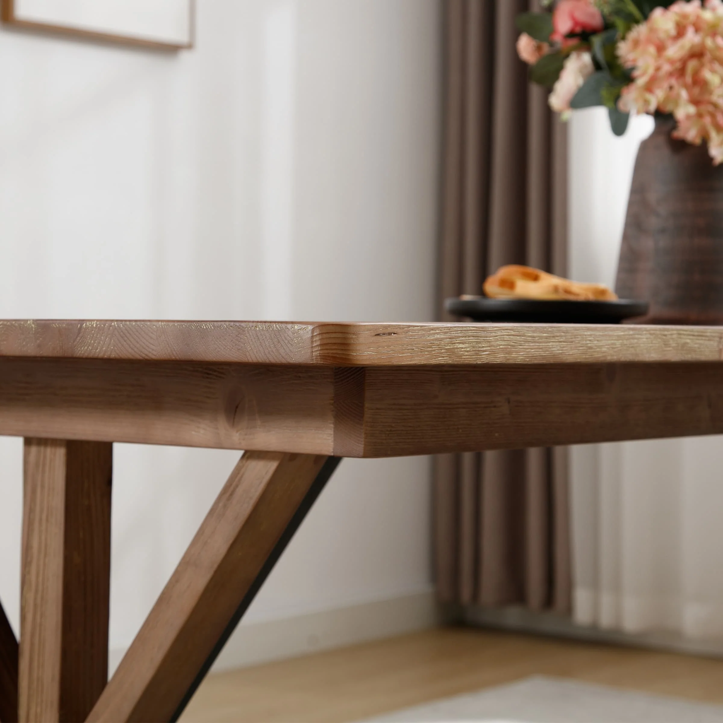 69" Rustic Farmhouse Wood Dining Table - 1009DT - Image 5