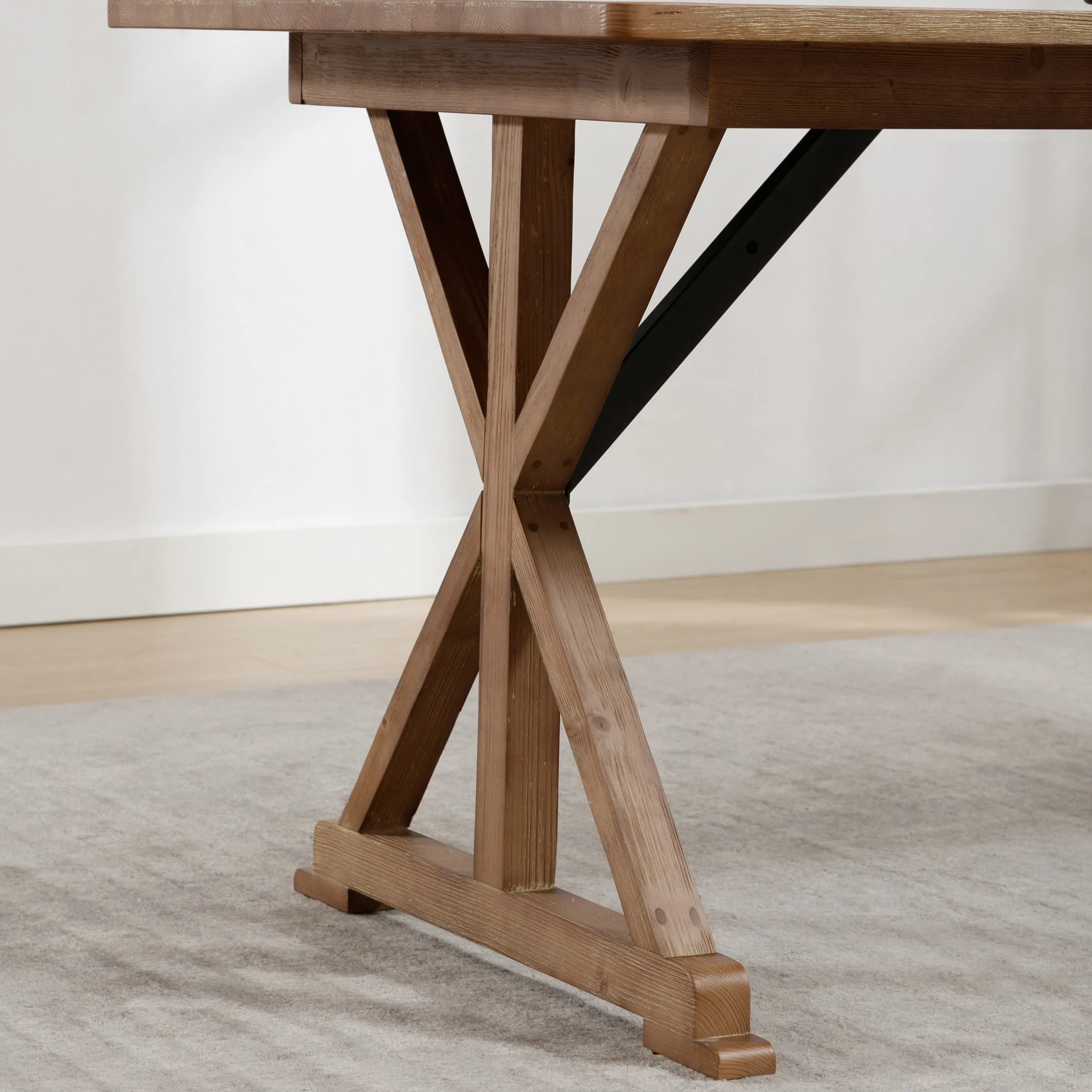 69" Rustic Farmhouse Wood Dining Table - 1009DT - Image 6