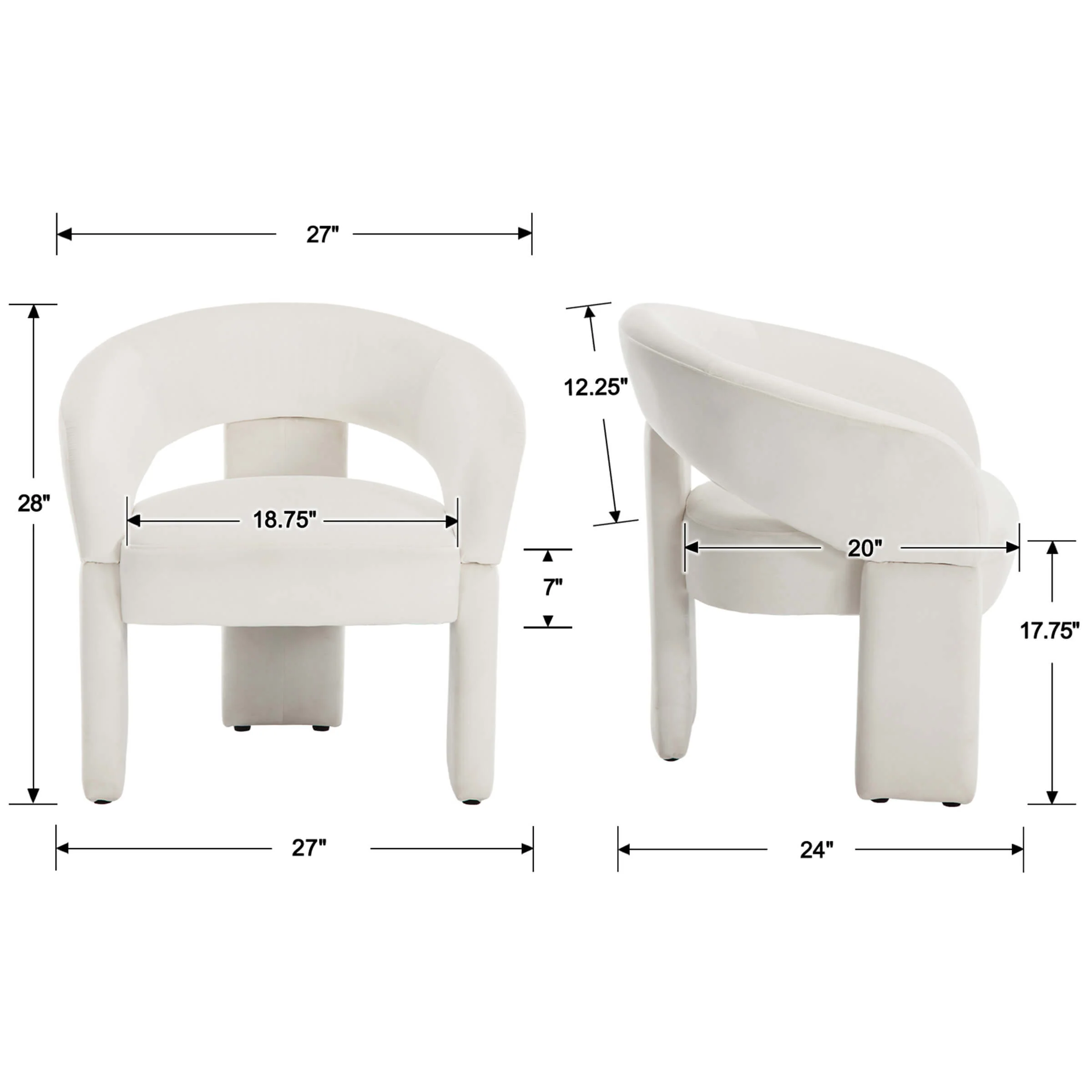 Accent Chair With Round Back - 3957AC - Image 24