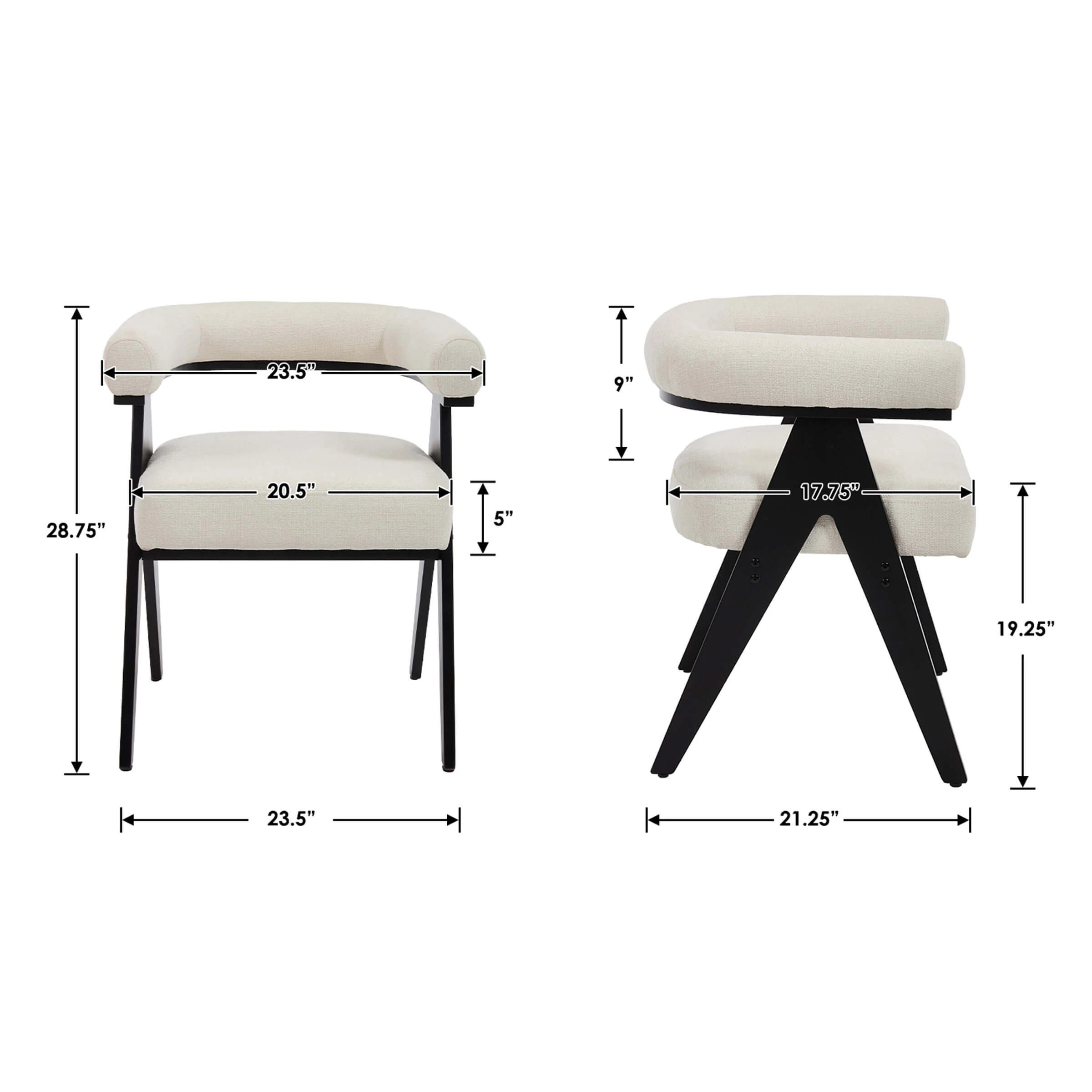 Barrel Dining Chairs Set of 2 - 6324DC - Image 8