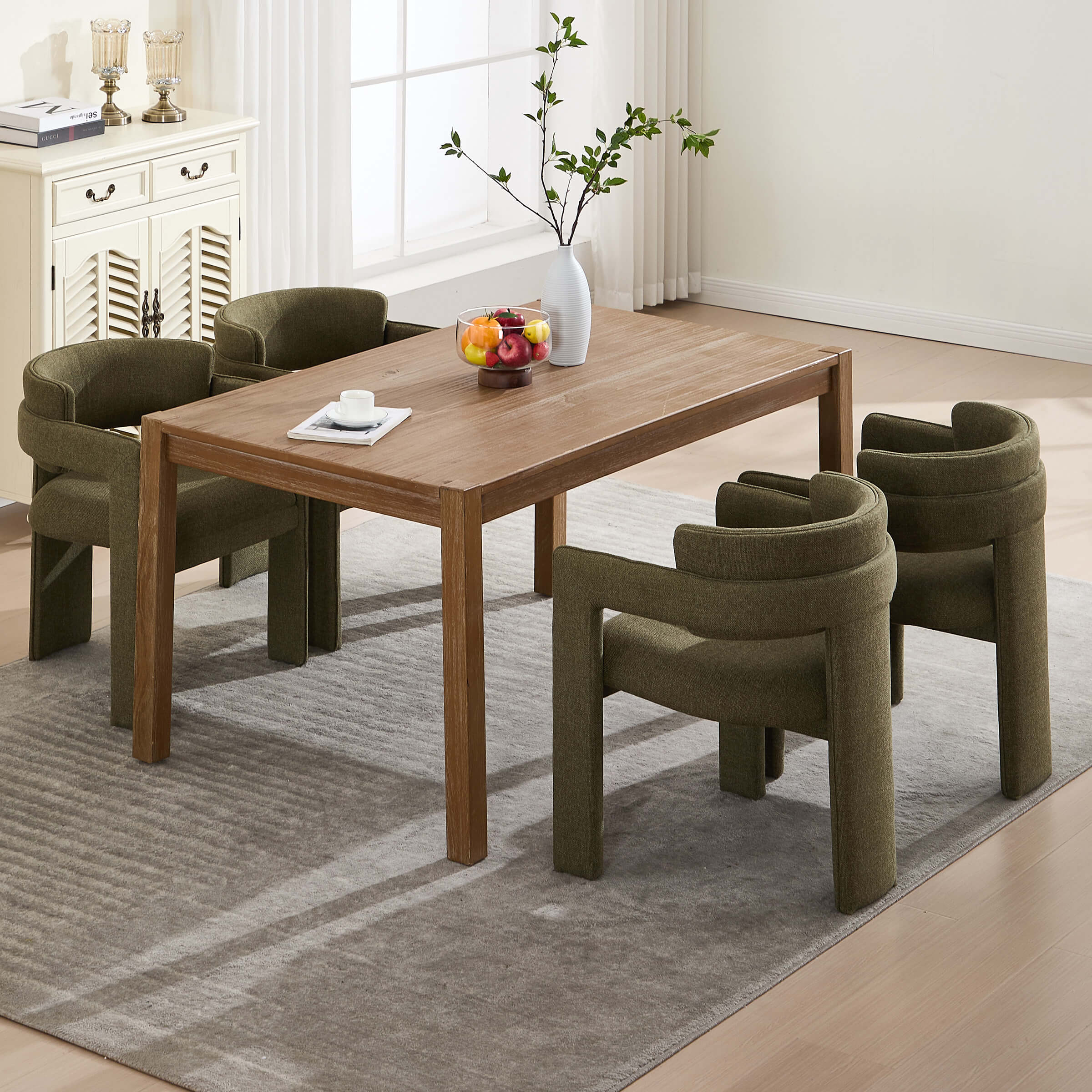 Barrel Dining Chairs with Curved Back - 8402DC - Image 11