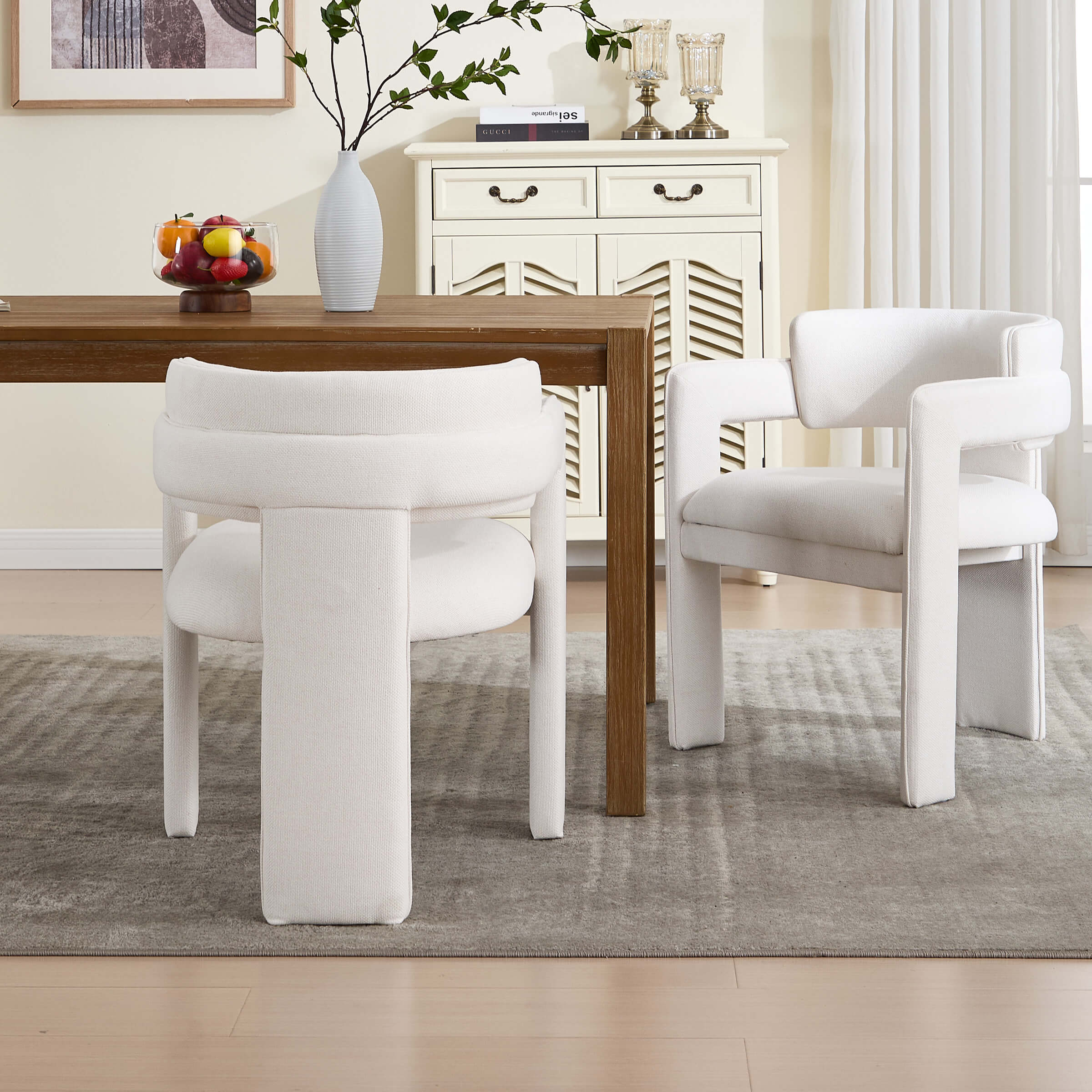 Barrel Dining Chairs with Curved Back - 8402DC - Image 2
