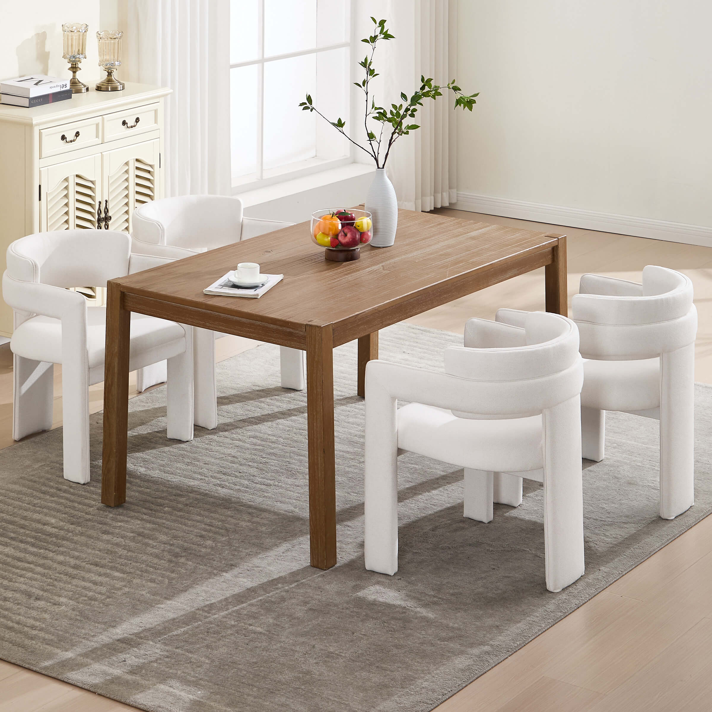 Barrel Dining Chairs with Curved Back - 8402DC - Image 3