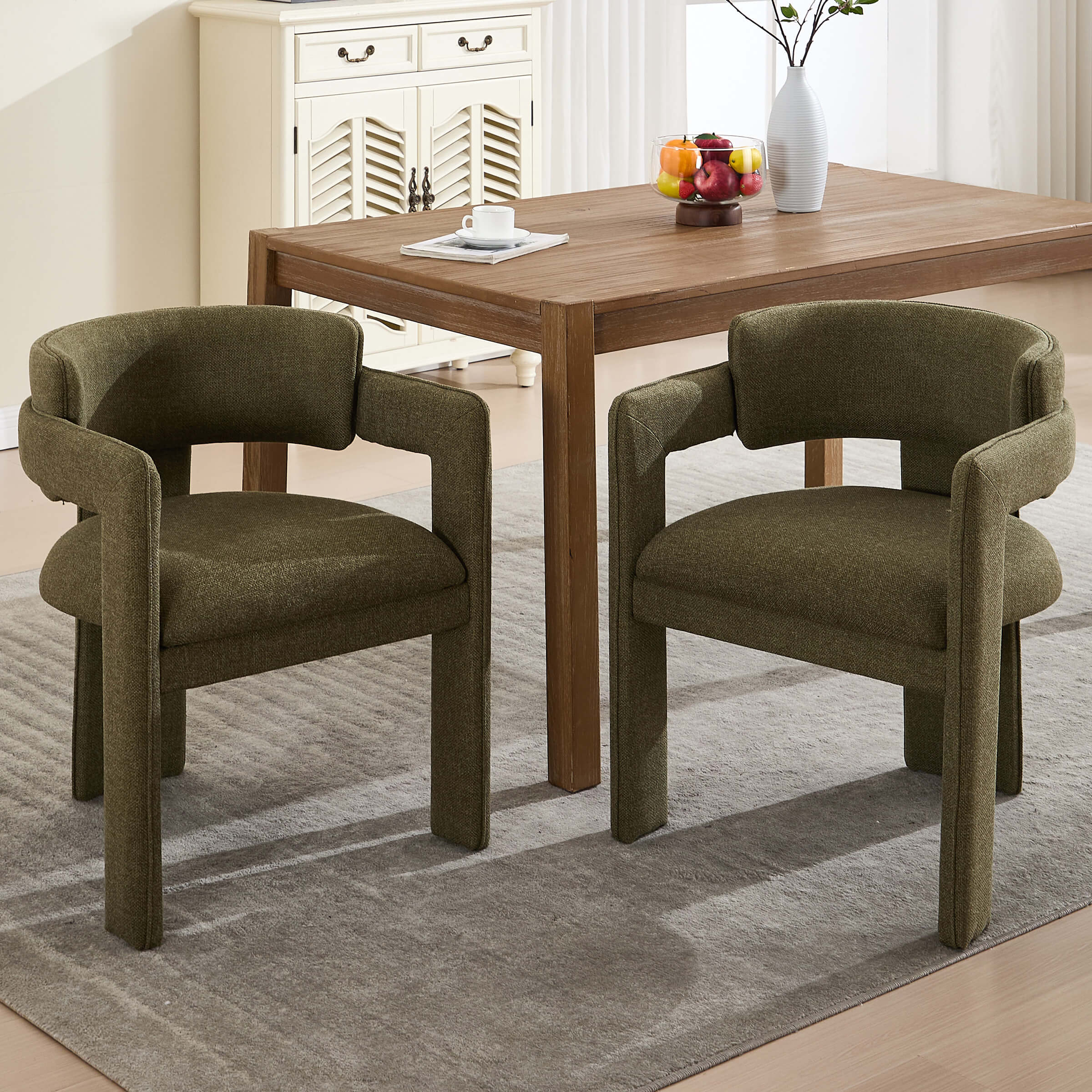 Barrel Dining Chairs with Curved Back - 8402DC - Image 9