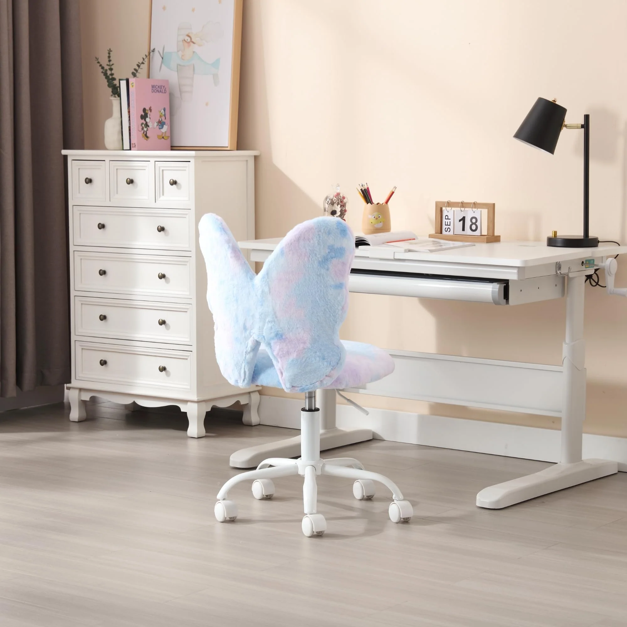 Butterfly Colorful Swivel Kids Desk Chair 1 PCS - 1723KC - Image 11