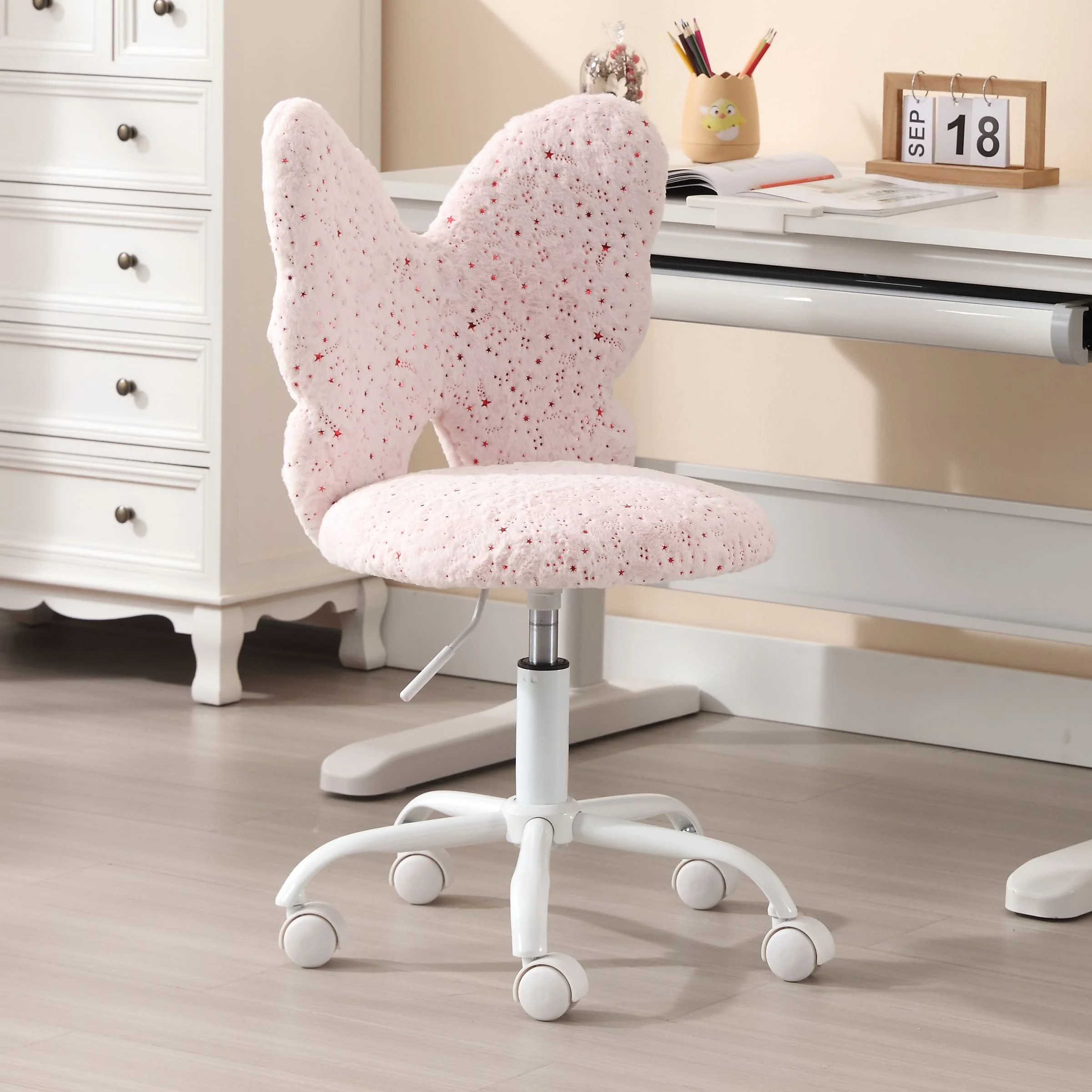Butterfly Colorful Swivel Kids Desk Chair 1 PCS - 1723KC - Image 16