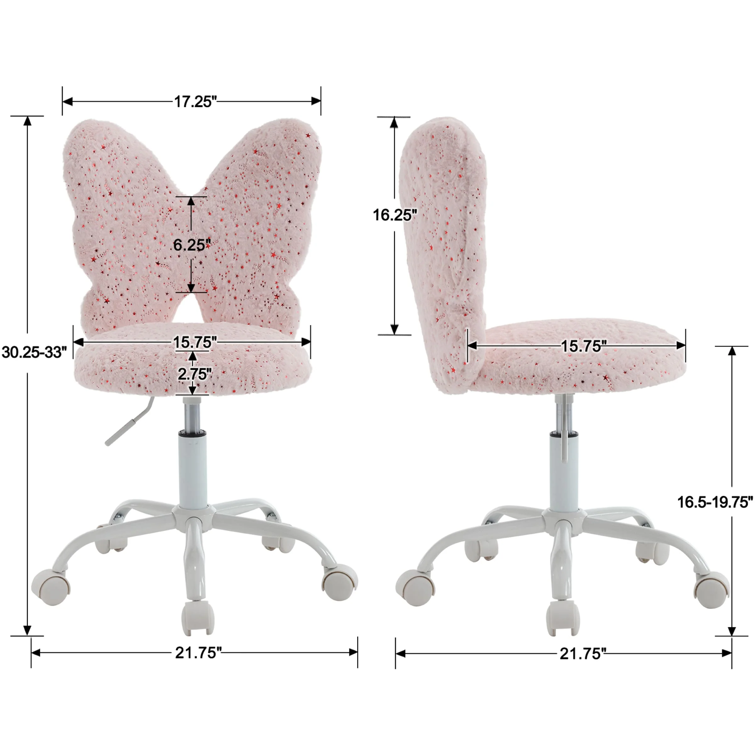 Butterfly Colorful Swivel Kids Desk Chair 1 PCS - 1723KC - Image 23