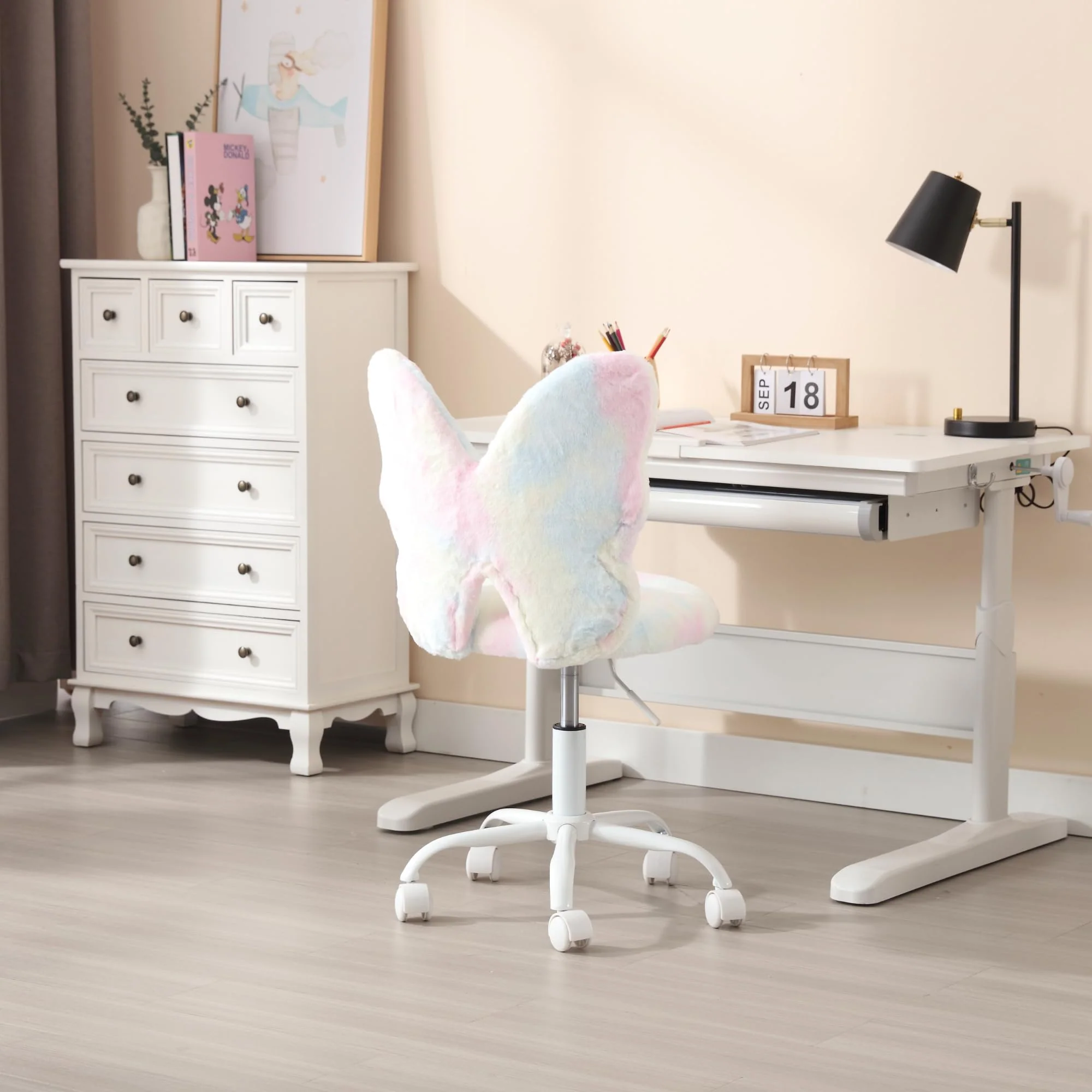 Butterfly Colorful Swivel Kids Desk Chair 1 PCS - 1723KC - Image 3