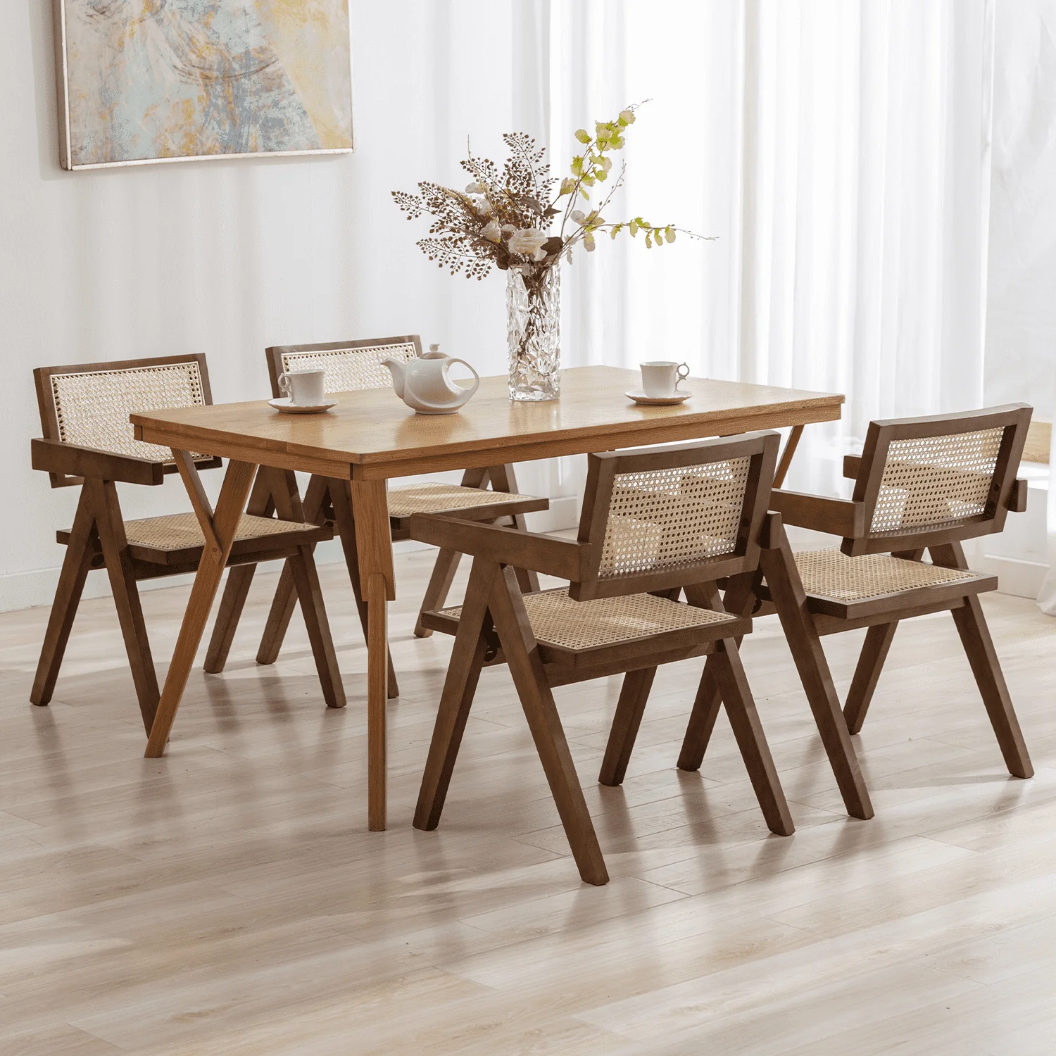 Cane Back Dining Chairs Set of 2 - 1844DC - Image 13