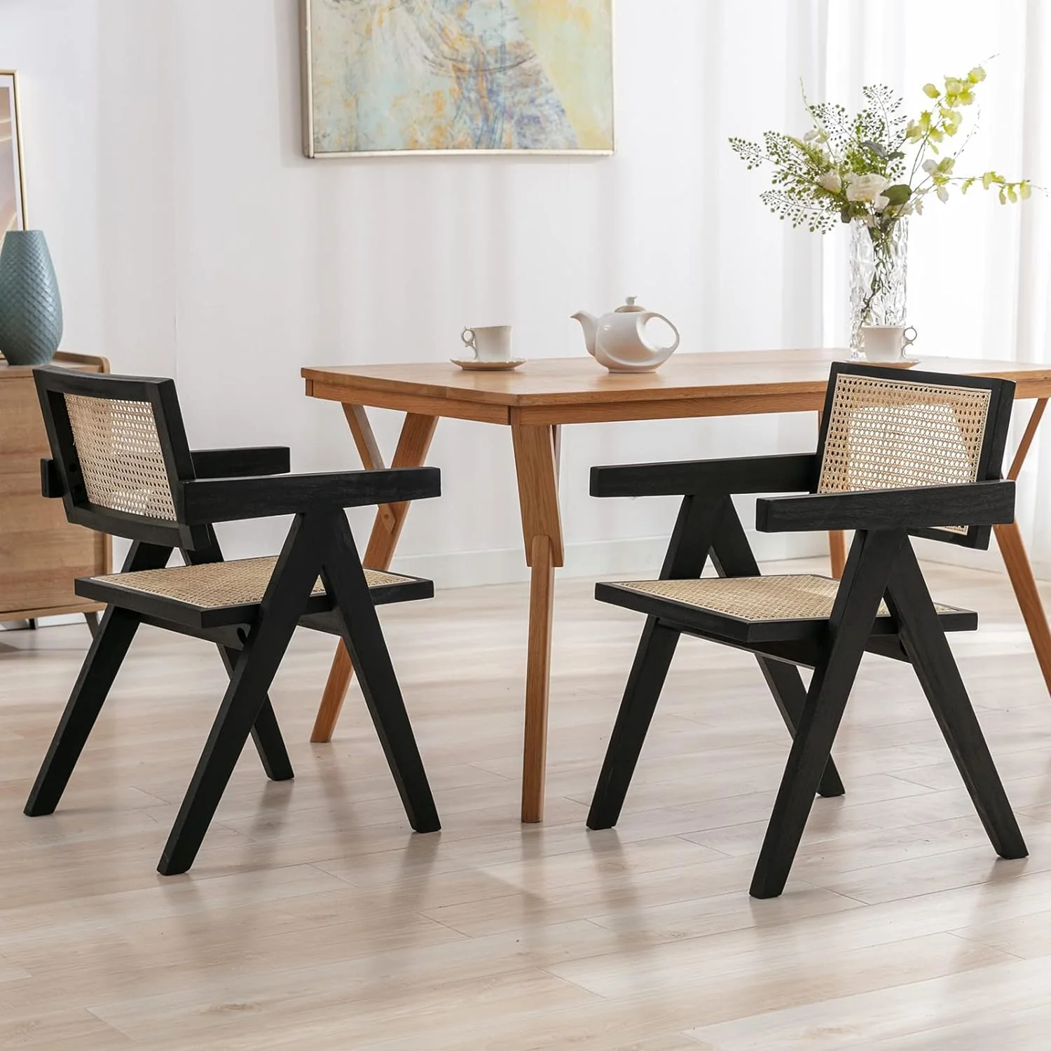 Cane Back Dining Chairs Set of 2 - 1844DC - Image 2