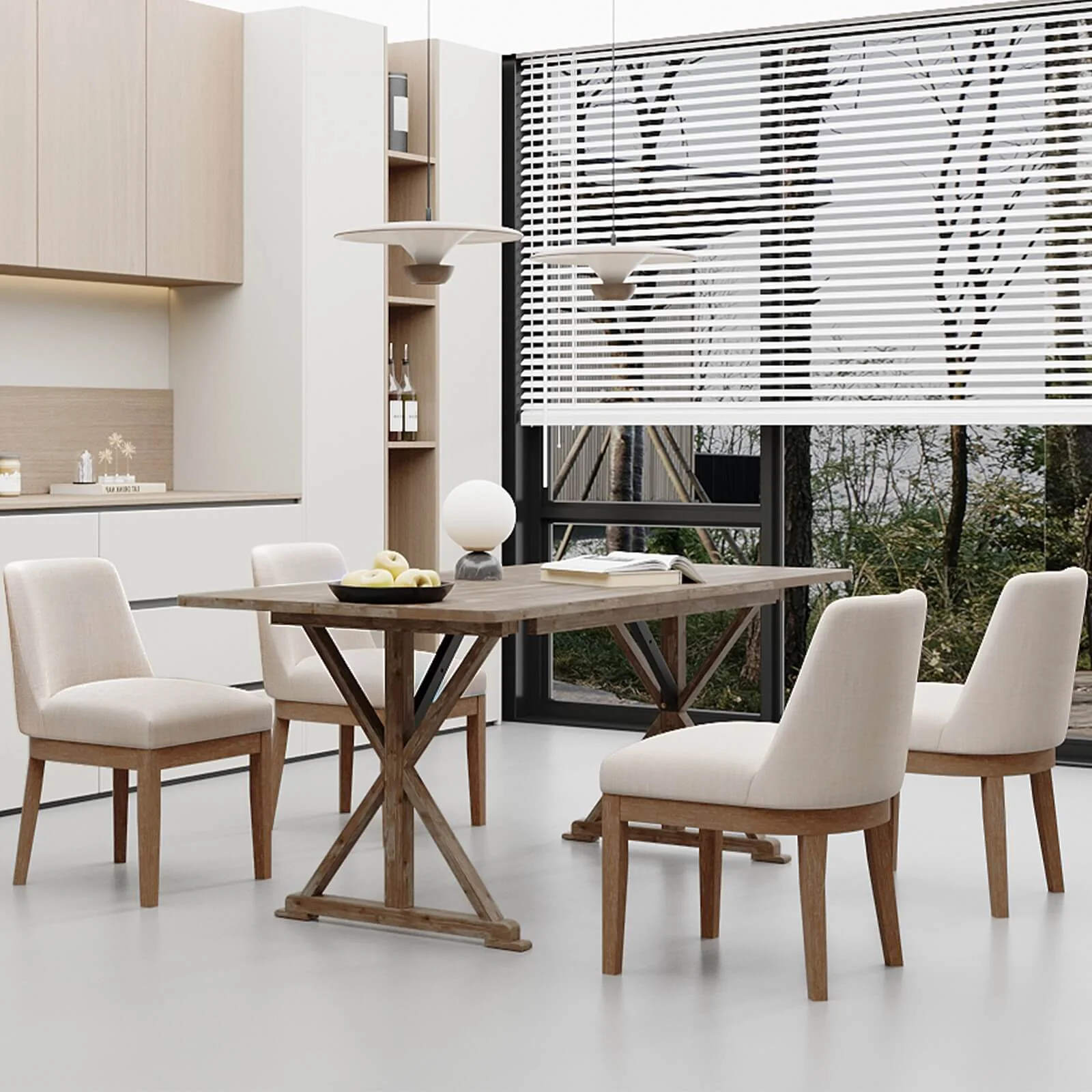 Dining Chairs with Wood Legs Set of 2 - 8925DC - Image 2