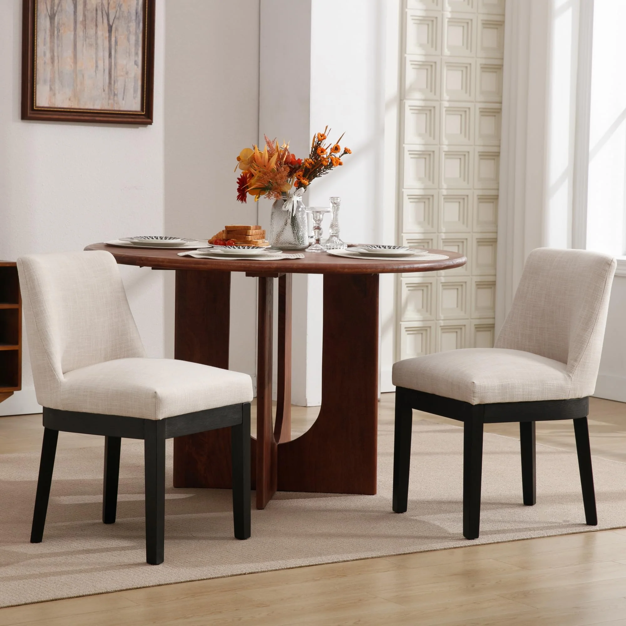 Dining Chairs with Wood Legs Set of 2 - 8925DC - Image 9
