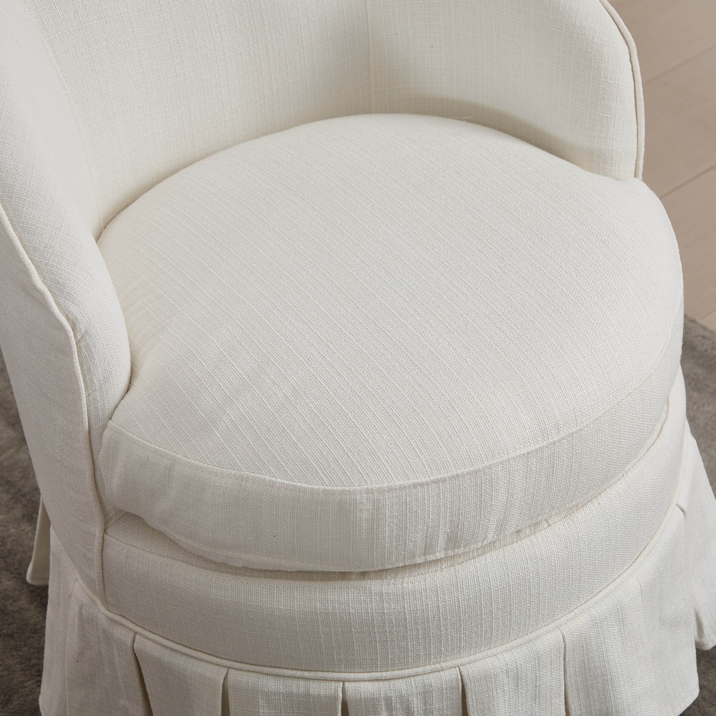 Dining Room Chairs with Pleated Skirt Set of 2 - 353DC - Image 19