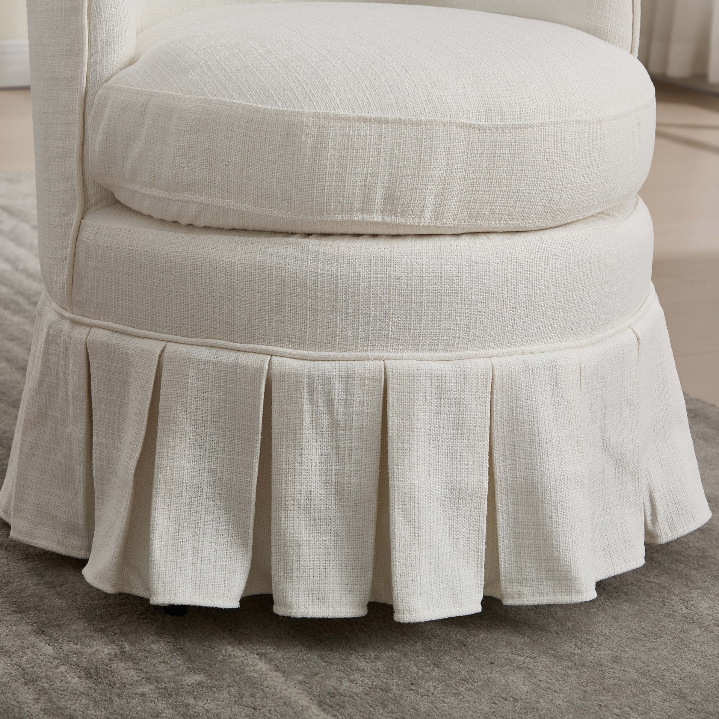 Dining Room Chairs with Pleated Skirt Set of 2 - 353DC - Image 20