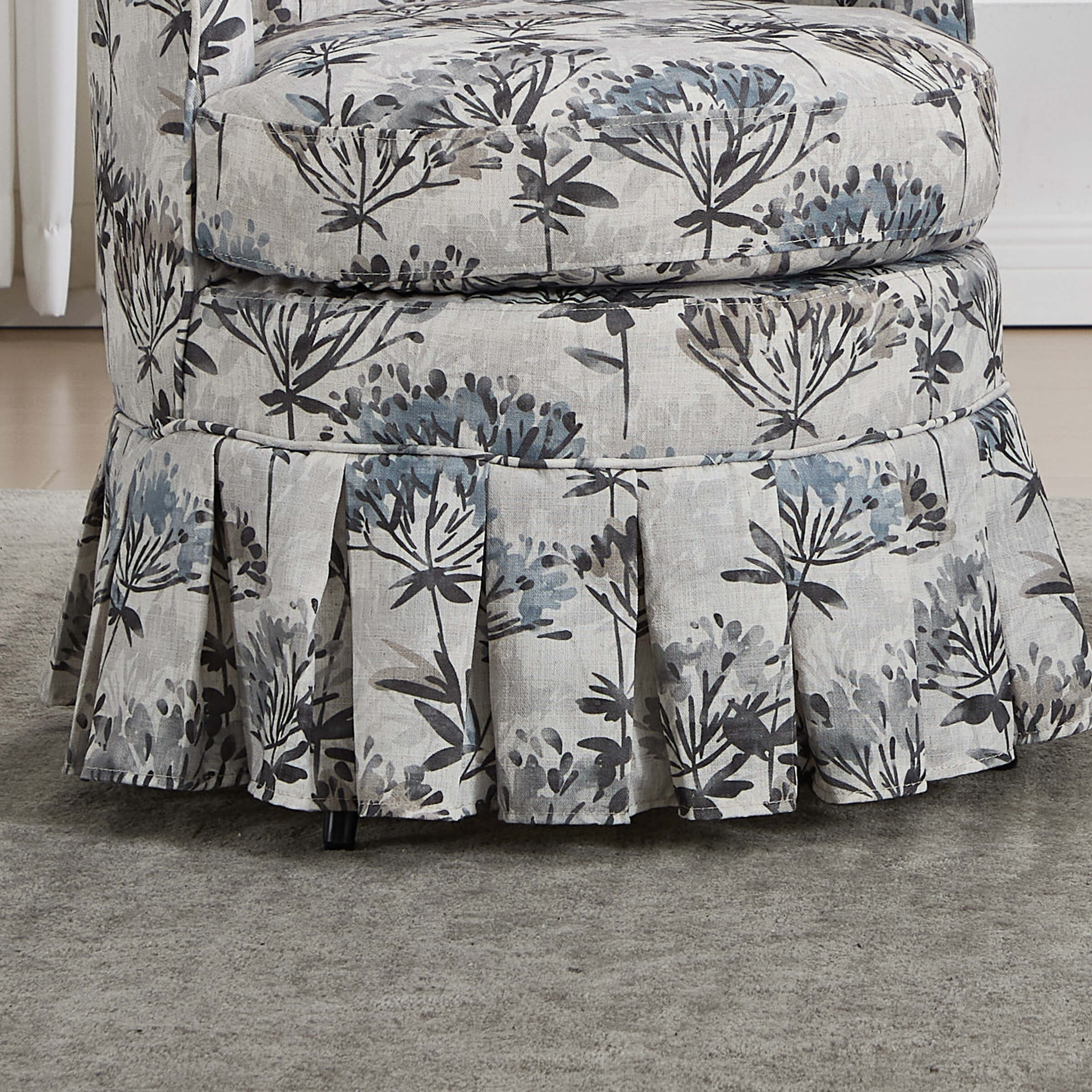 Dining Room Chairs with Pleated Skirt Set of 2 - 353DC - Image 6