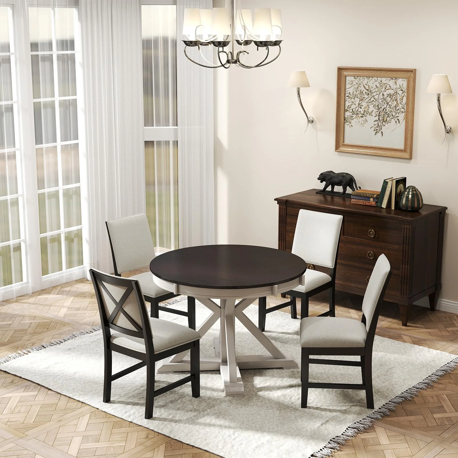 42-54"W Round Dining Table - 22191 - Image 12