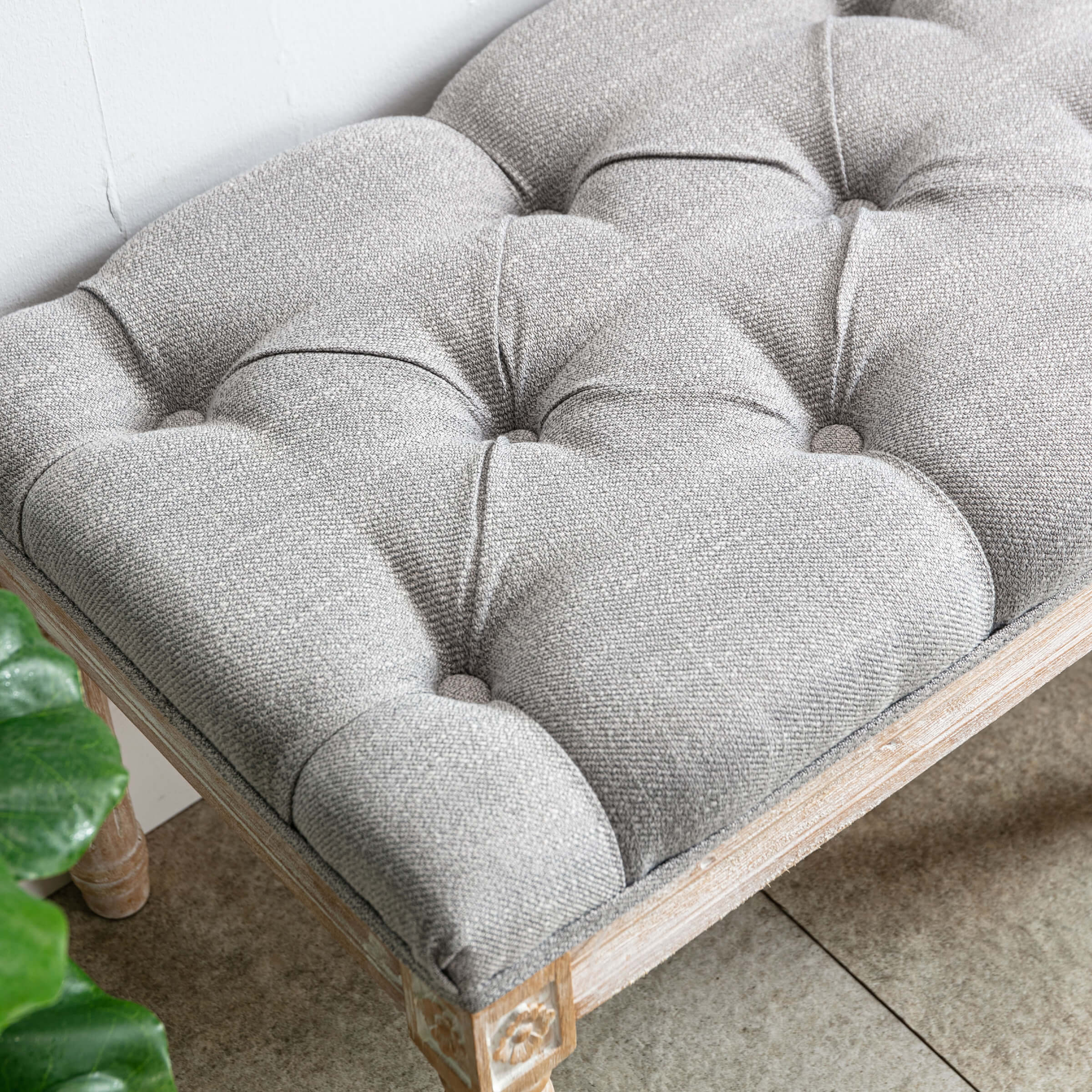 Kmax Fabric Wood Legs Dining Bench - 7537BH - Image 14