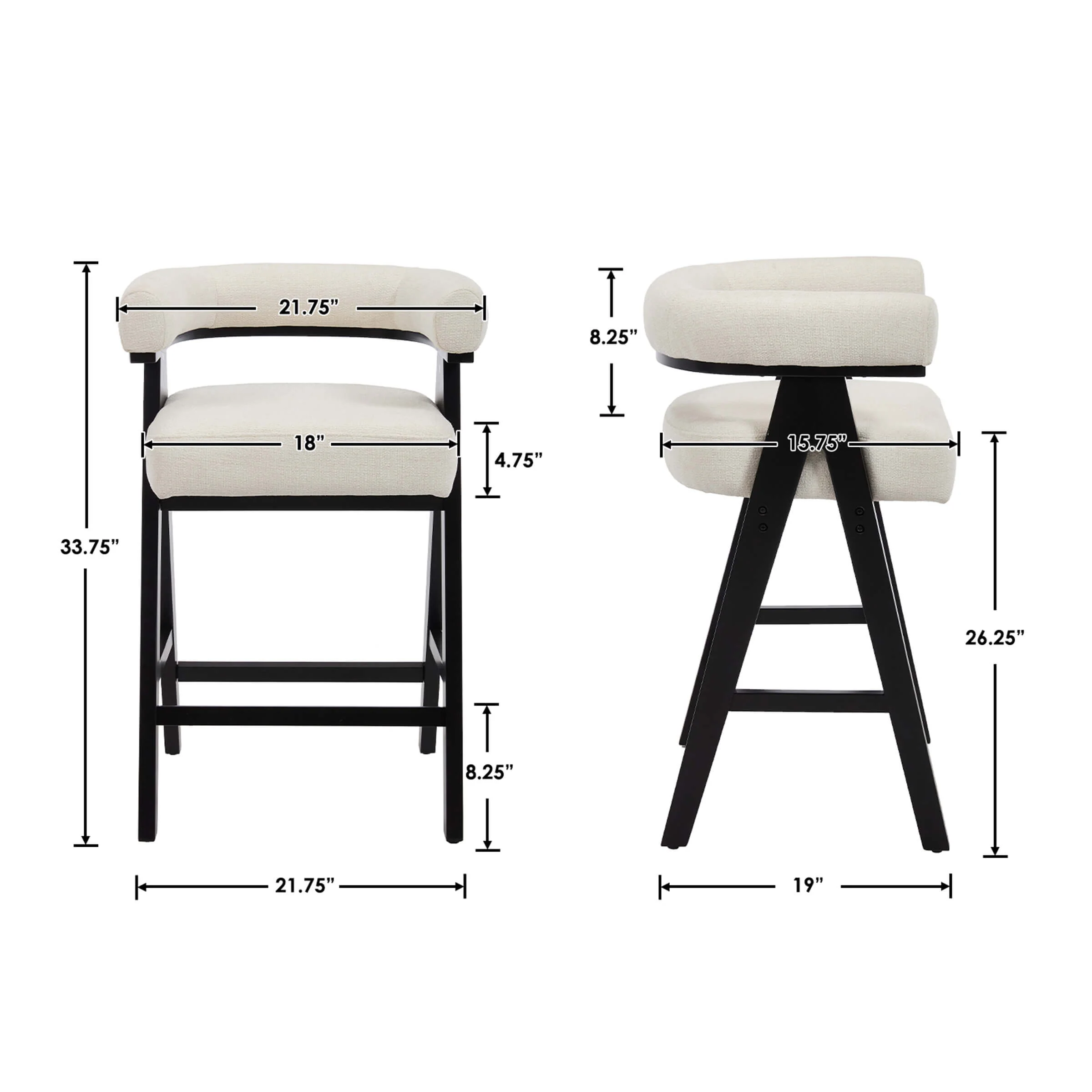 Farmhouse Bar Stools Set of 2-63241CS - Image 12
