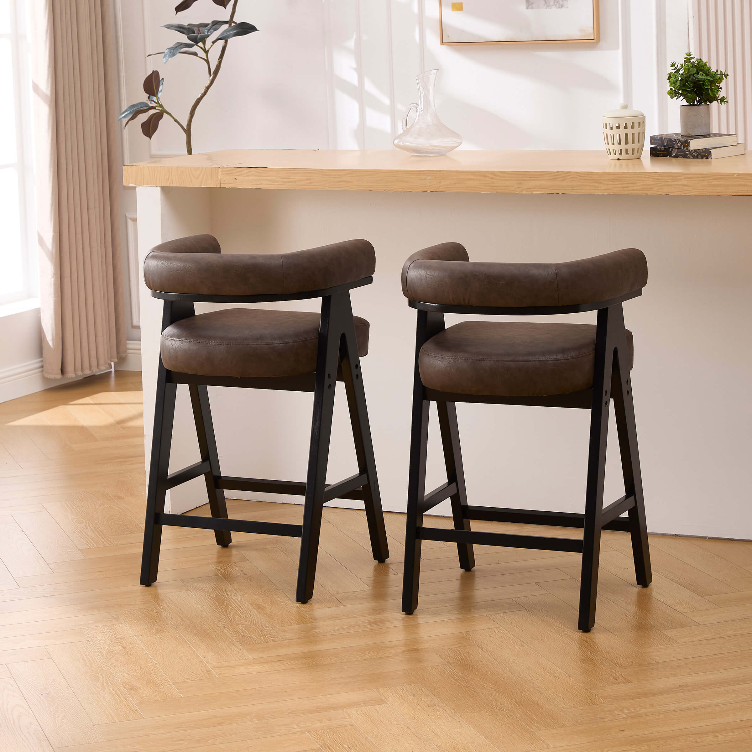 Farmhouse Bar Stools Set of 2-63241CS - Image 2