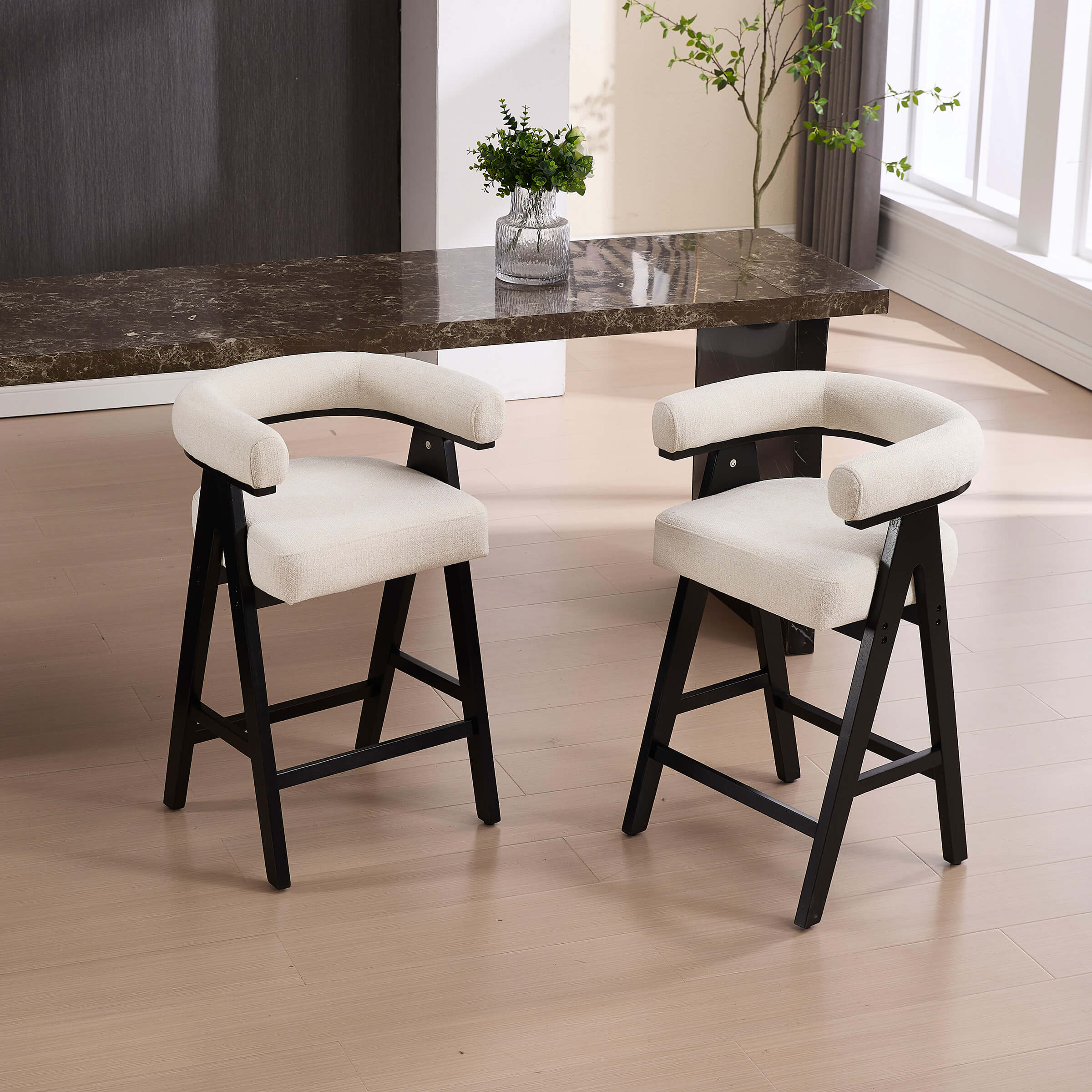 Farmhouse Bar Stools Set of 2-63241CS - Image 7