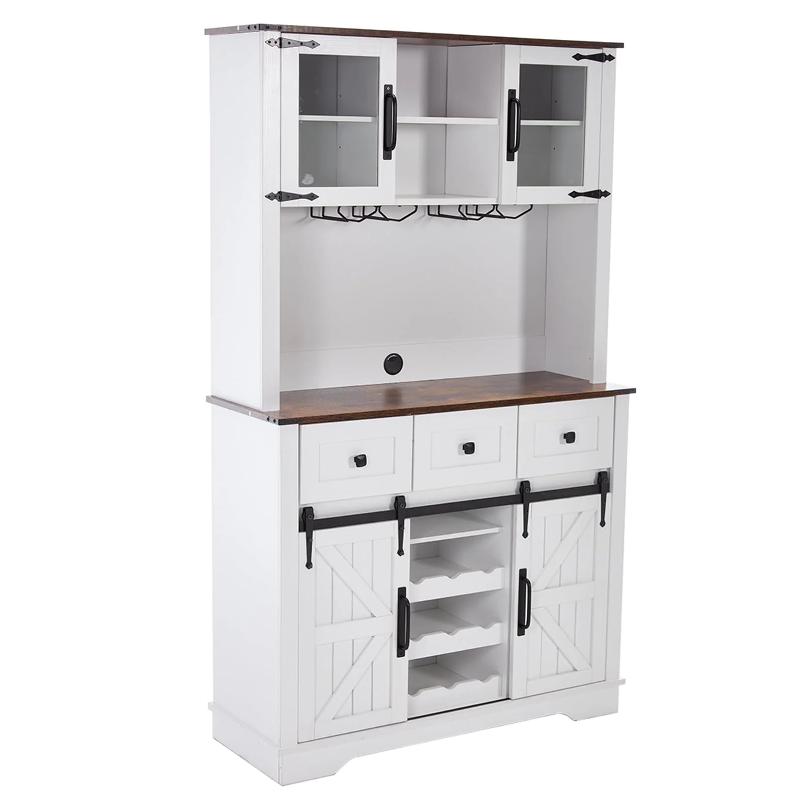 Farmhouse Coffee Bar Wine Cabinet - X158CB - Image 6