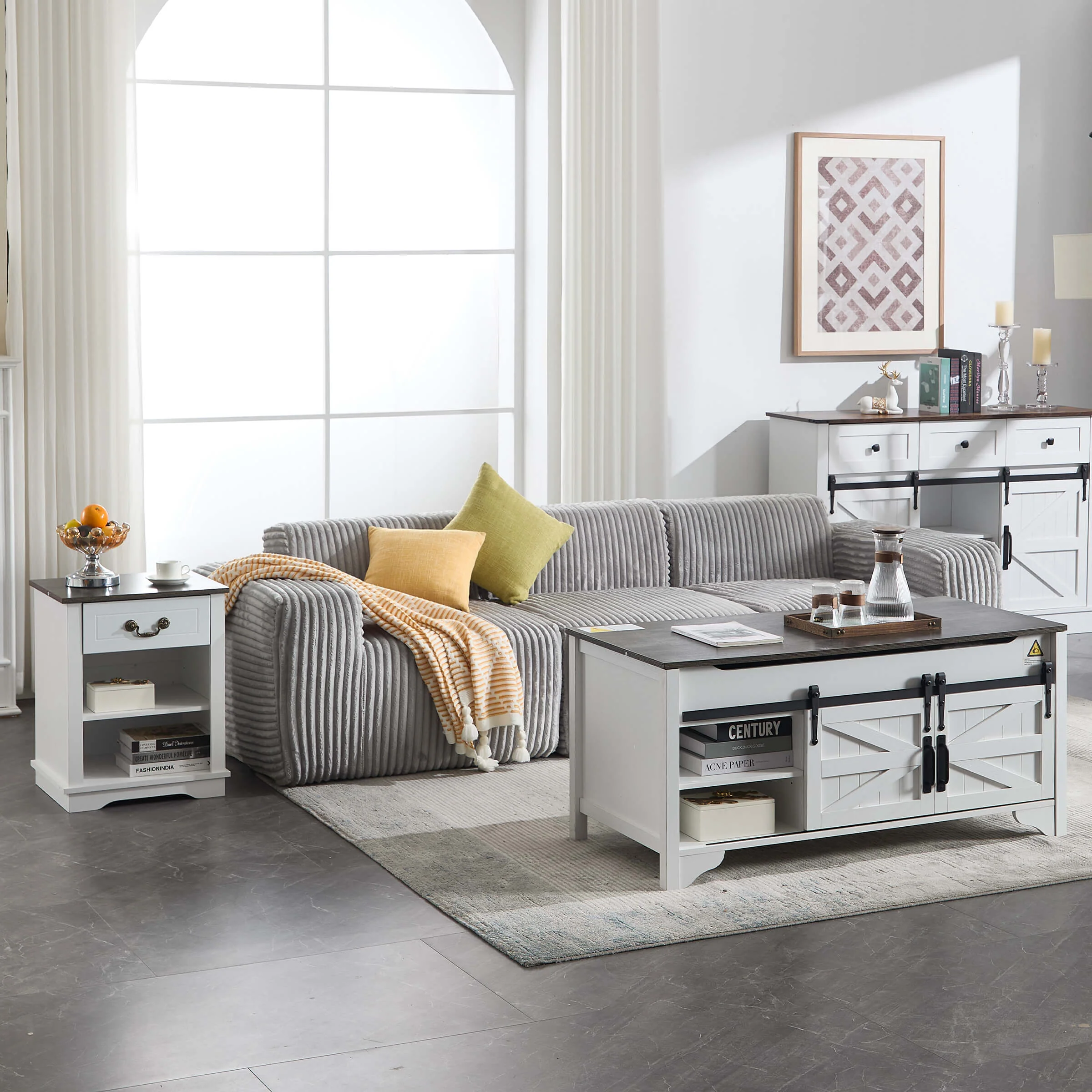 Farmhouse Hidden Storage and Sliding Barn Door - XX161CB - Image 13