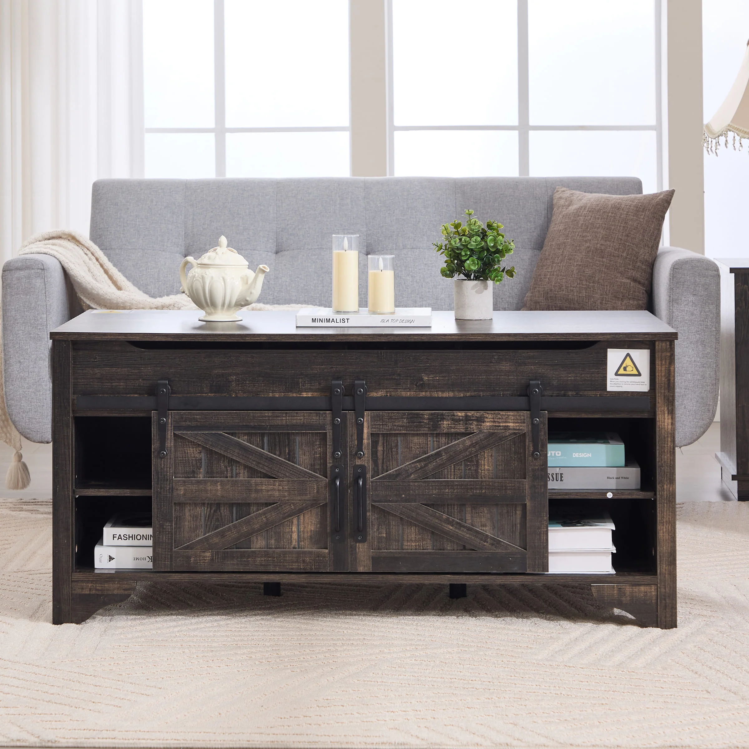 Farmhouse Hidden Storage and Sliding Barn Door - XX161CB - Image 20