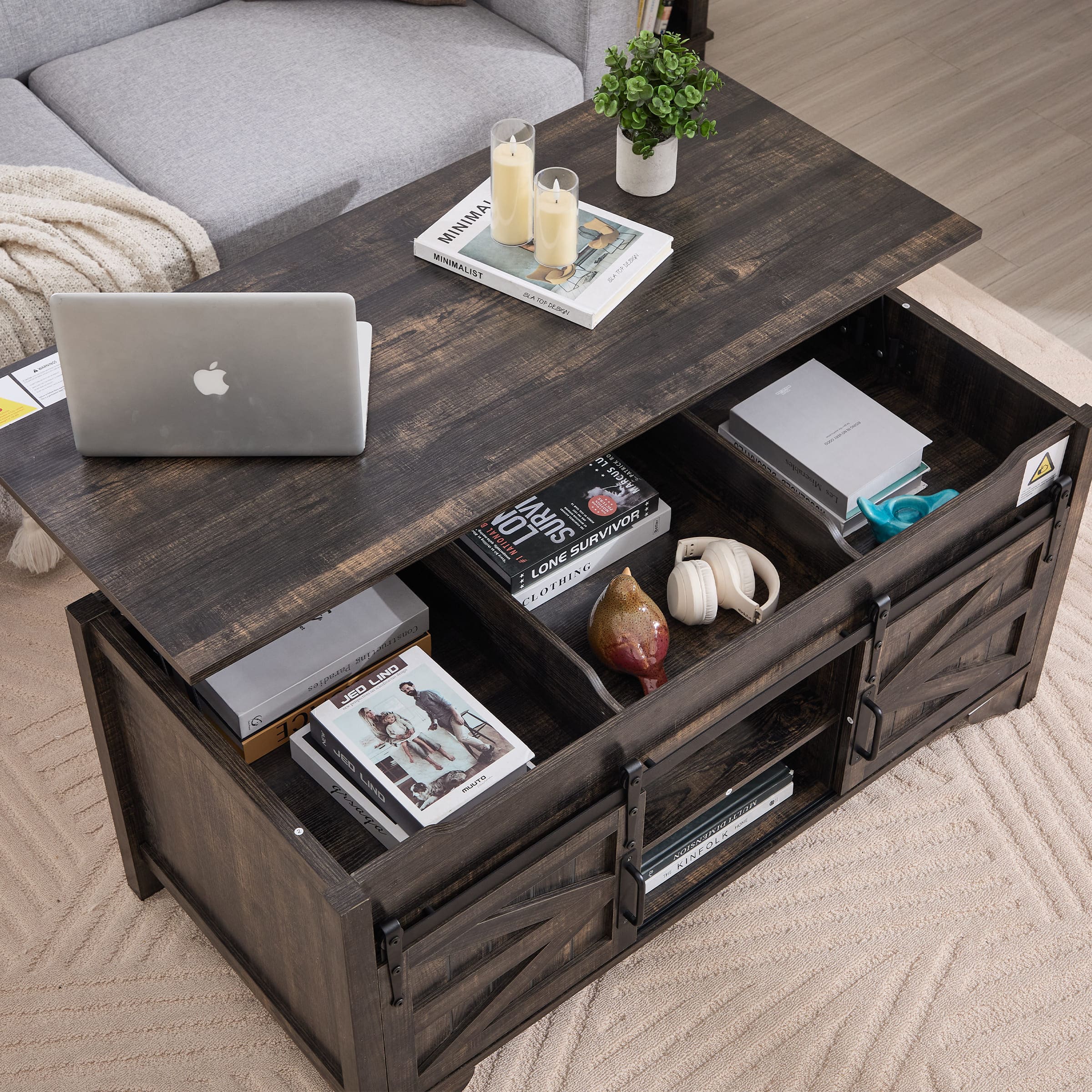 Farmhouse Hidden Storage and Sliding Barn Door - XX161CB - Image 21