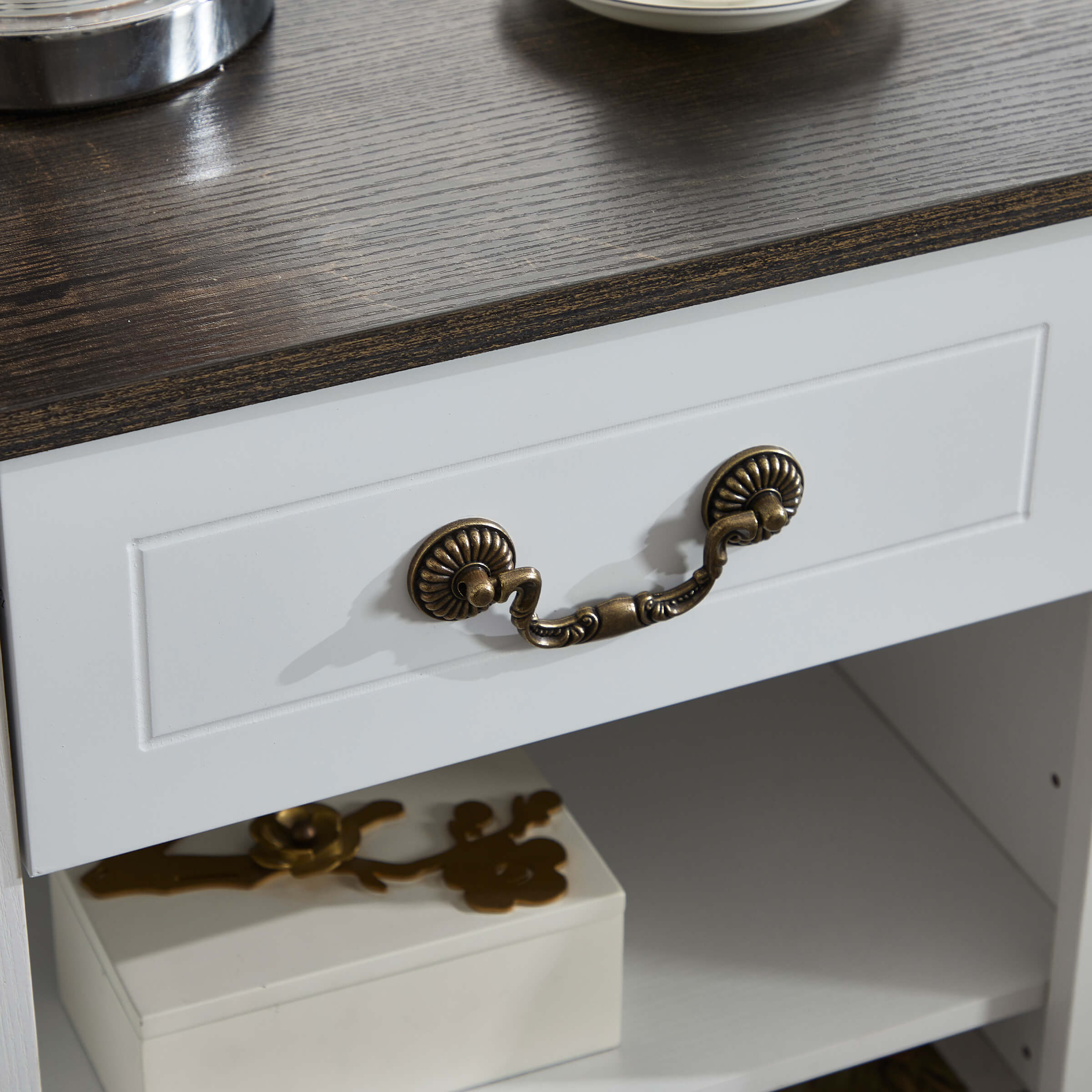 Farmhouse Nightstand with Drawer and Adjustable Shelf - XX162CB - Image 13