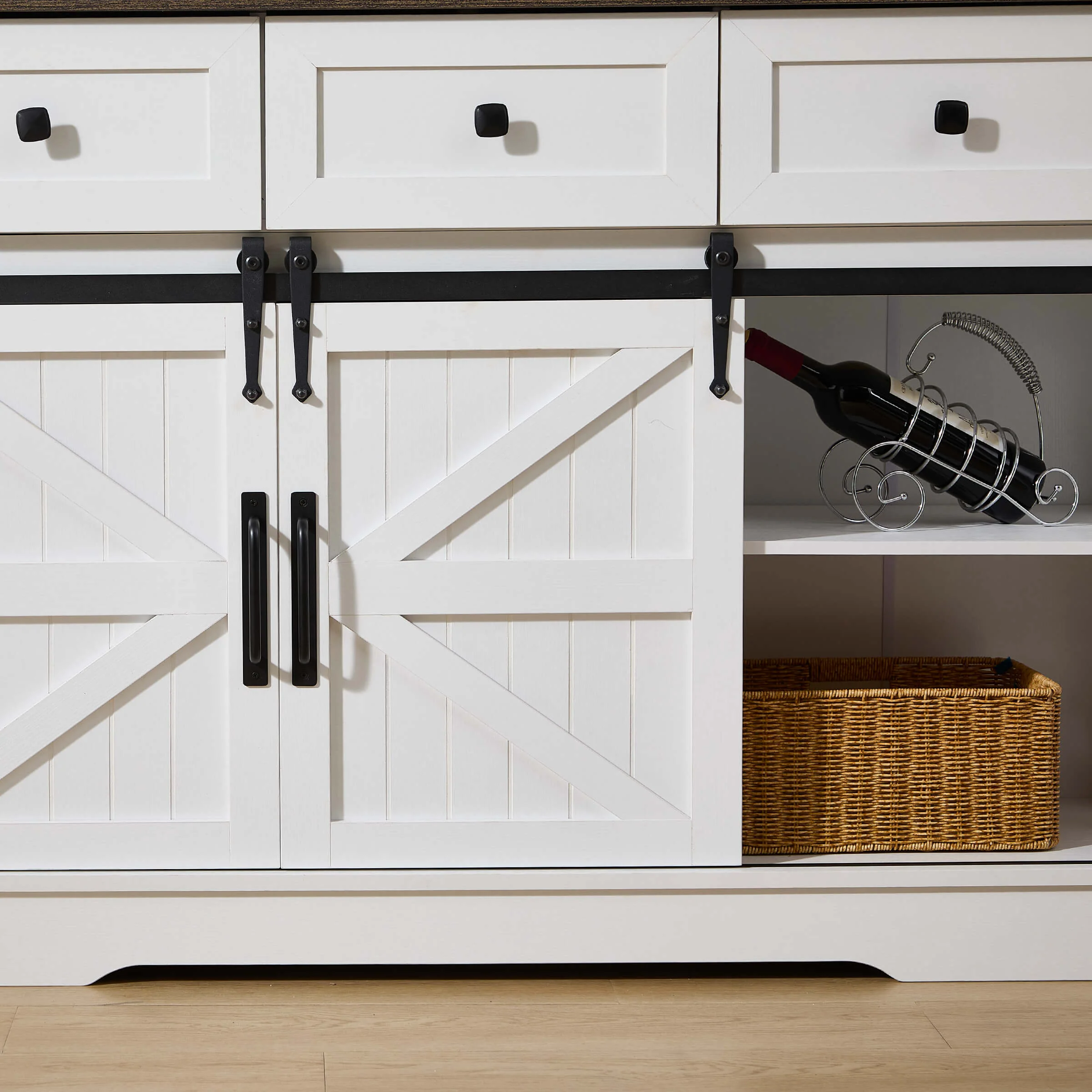 54"L Sideboard with Wine Rack and Storage Buffet Cabinet - XX157CB - Image 10