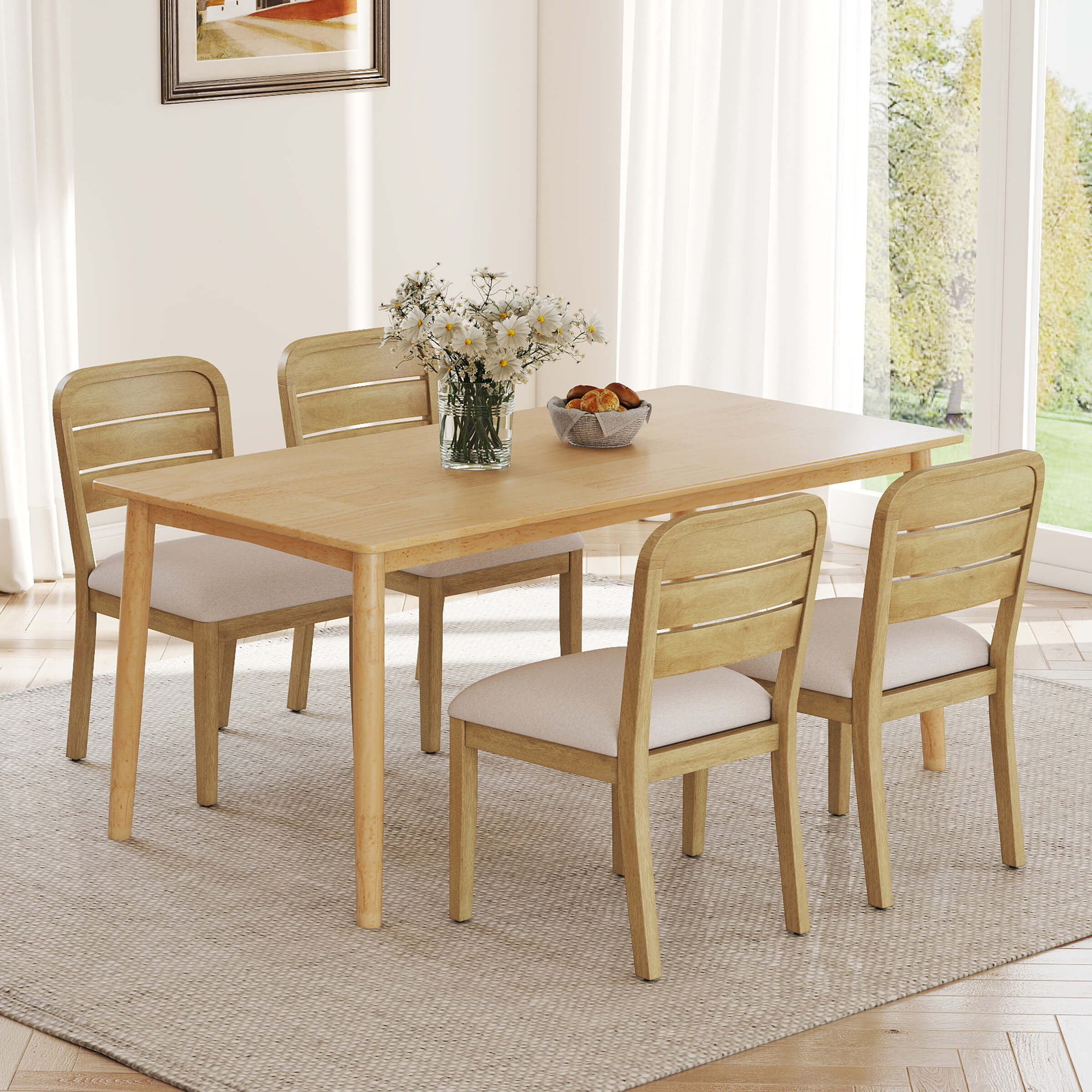 Farmhouse Wooden Dining Chairs Set - 50036DC - Image 10