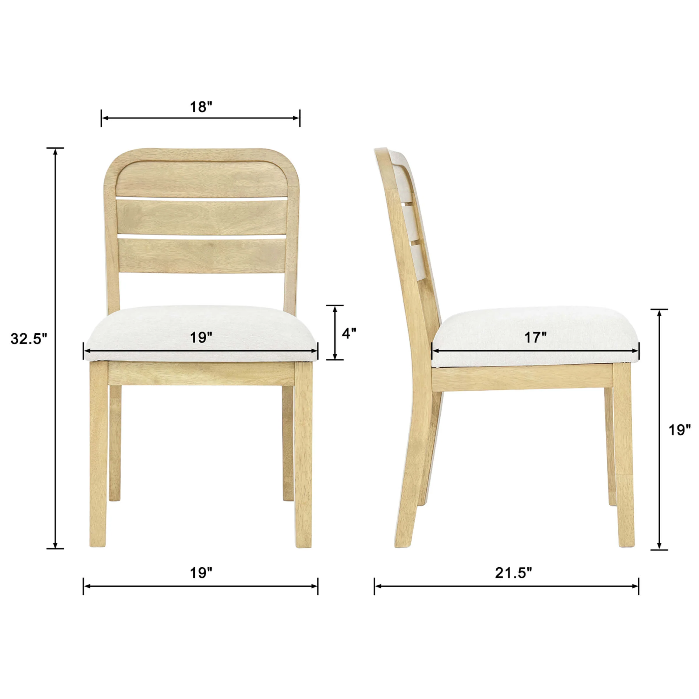 Farmhouse Wooden Dining Chairs Set - 50036DC - Image 14