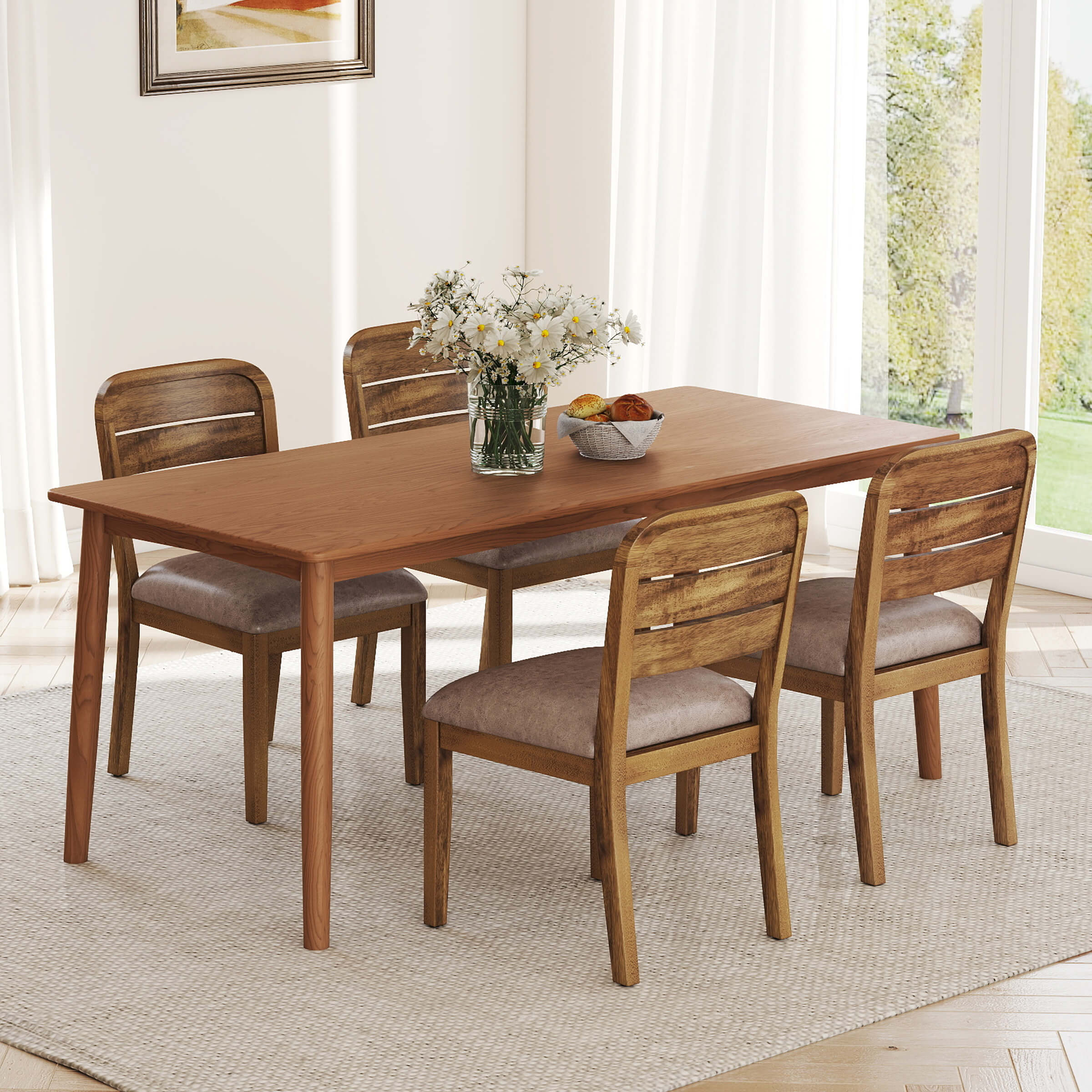 Farmhouse Wooden Dining Chairs Set - 50036DC - Image 3
