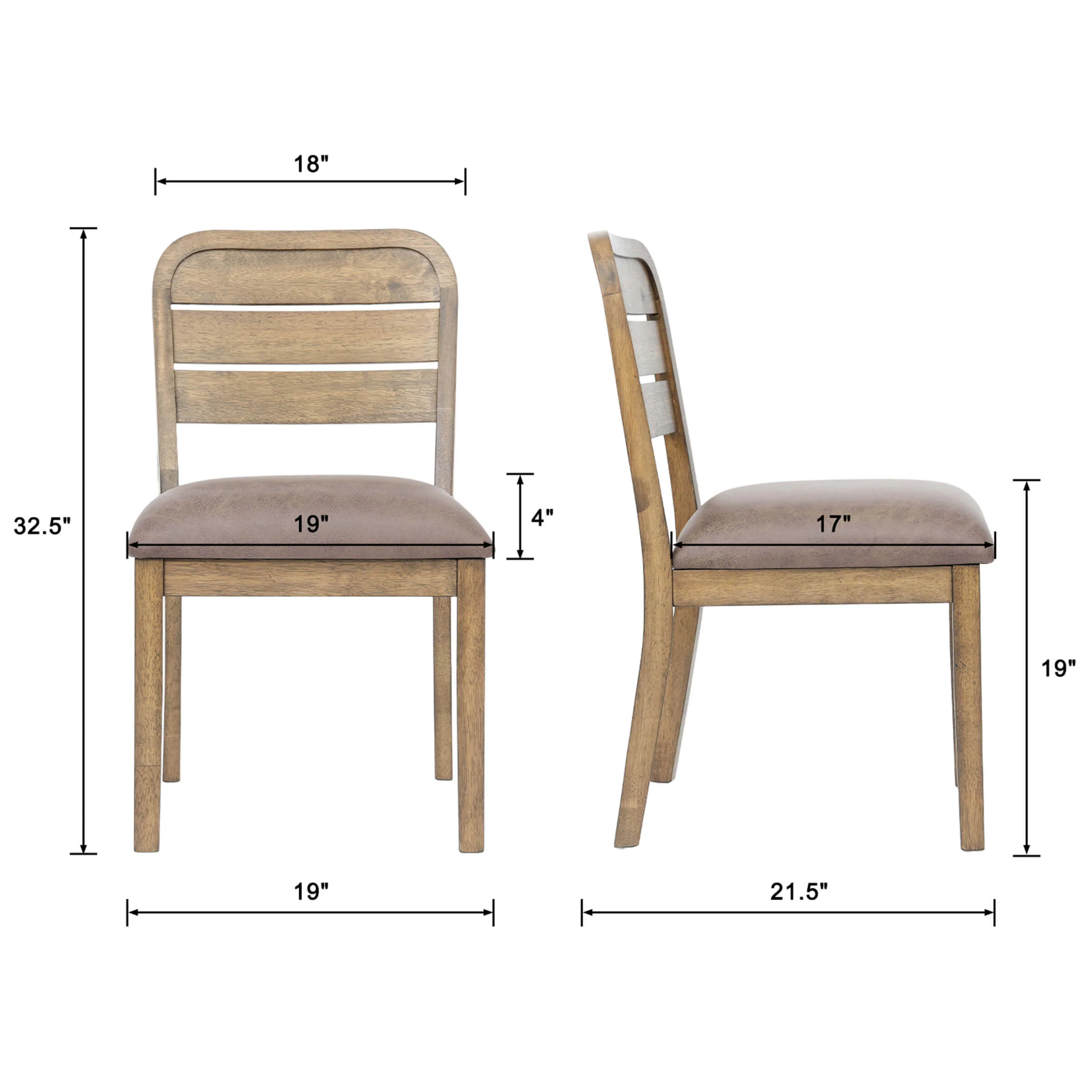 Farmhouse Wooden Dining Chairs Set - 50036DC - Image 7