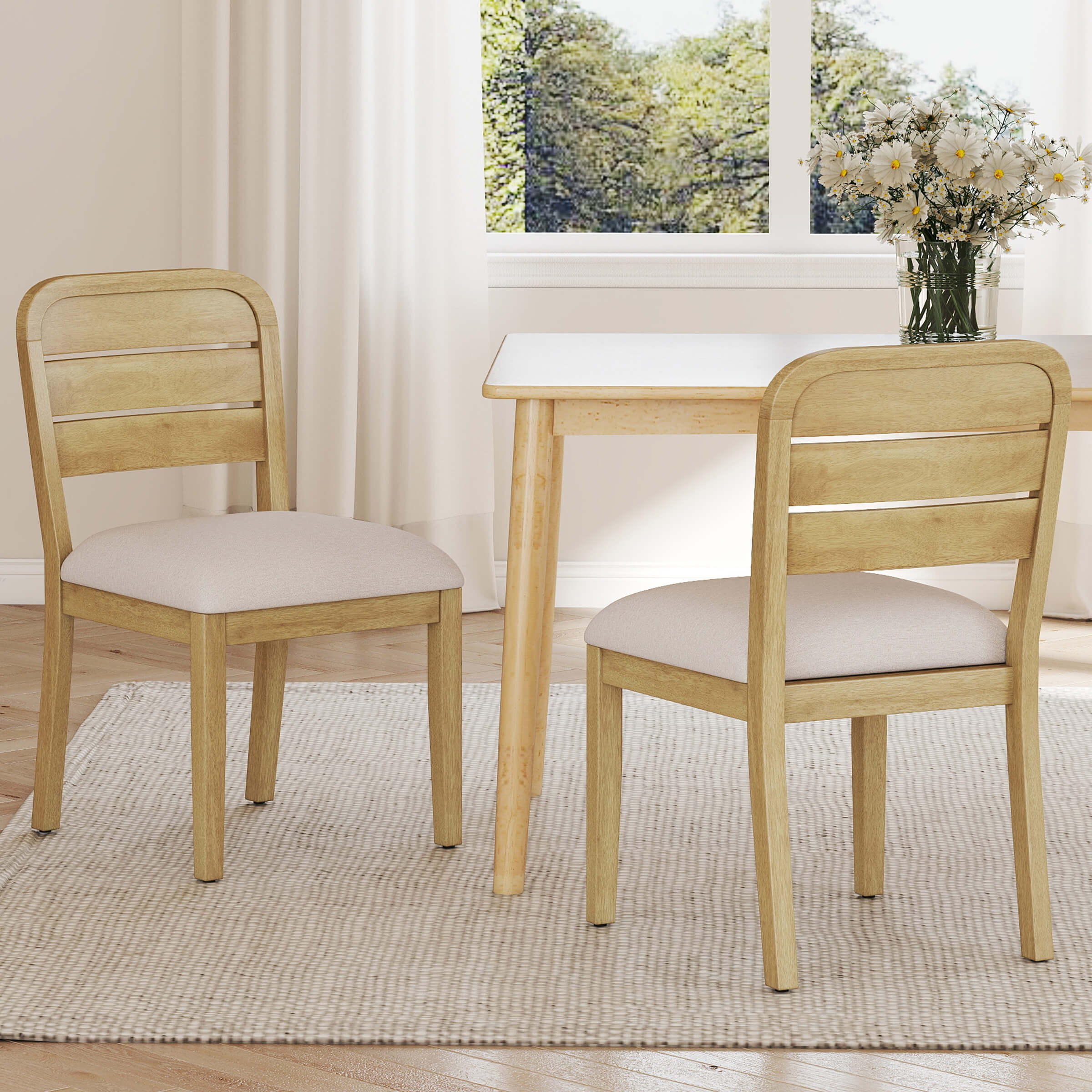 Farmhouse Wooden Dining Chairs Set - 50036DC - Image 9