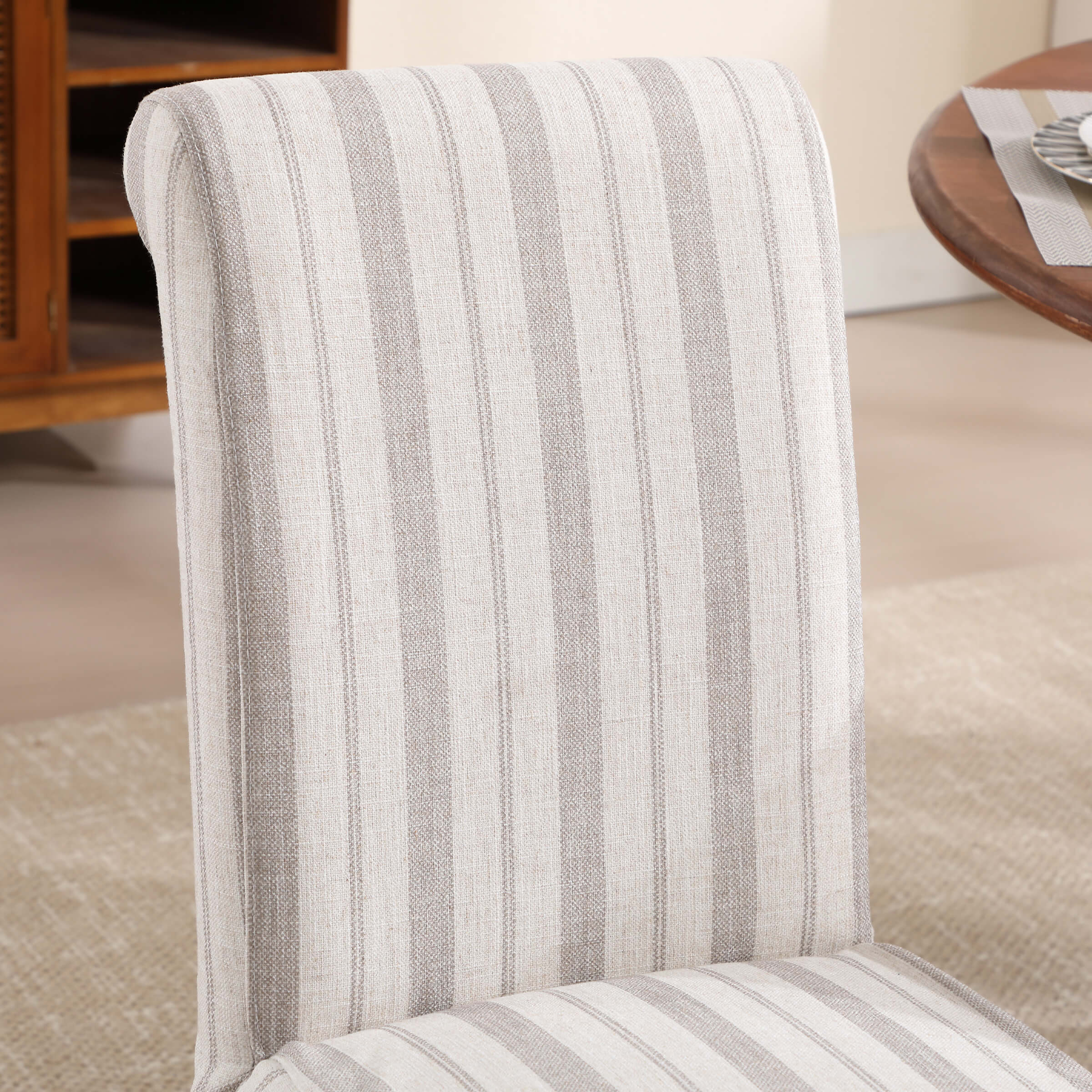 Linen Slipcovered Dining Chairs Set of 2 - 70761DC - Image 5