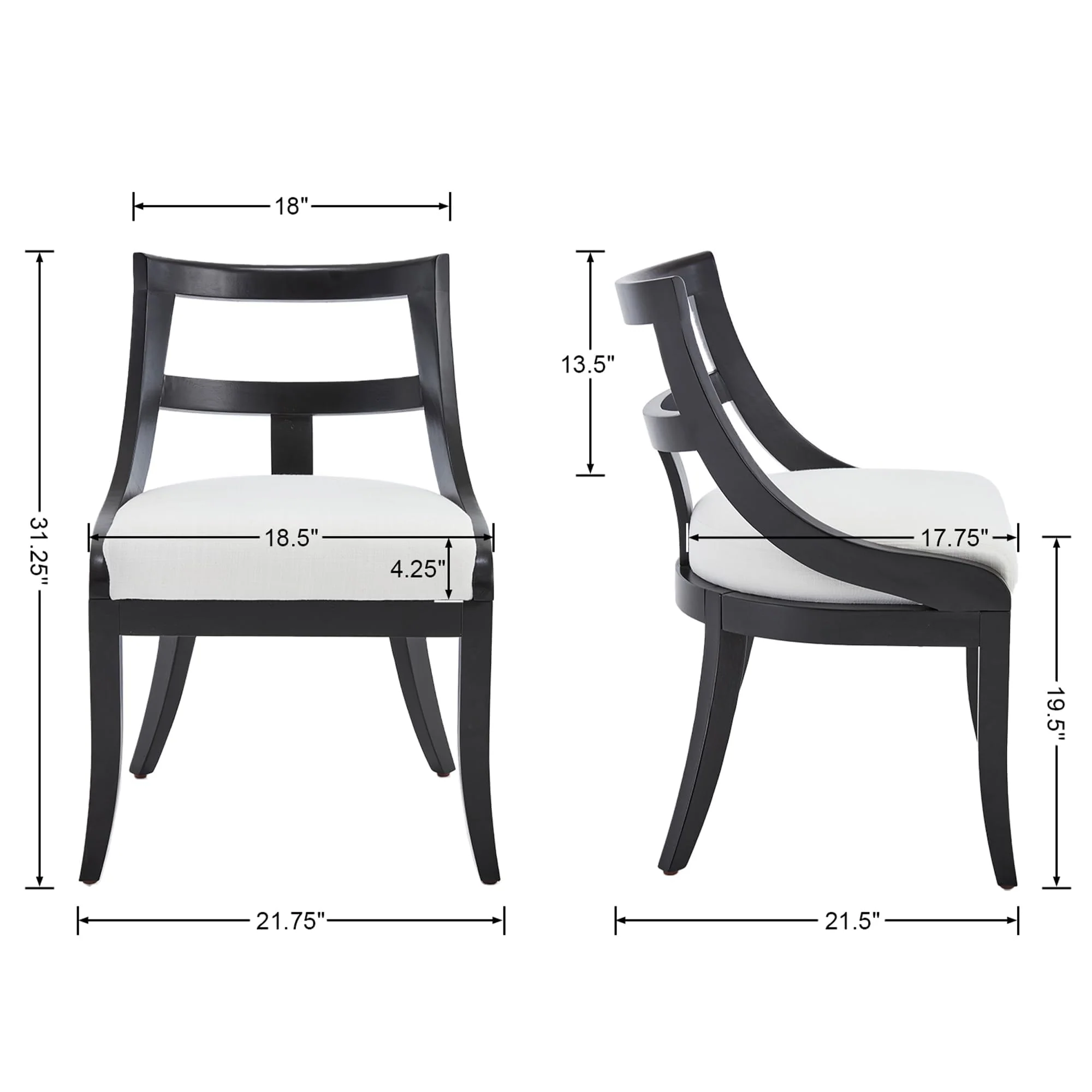 Kmax Mid-century Farmhouse Dining Chairs Set of 2 - X022DC - Image 16